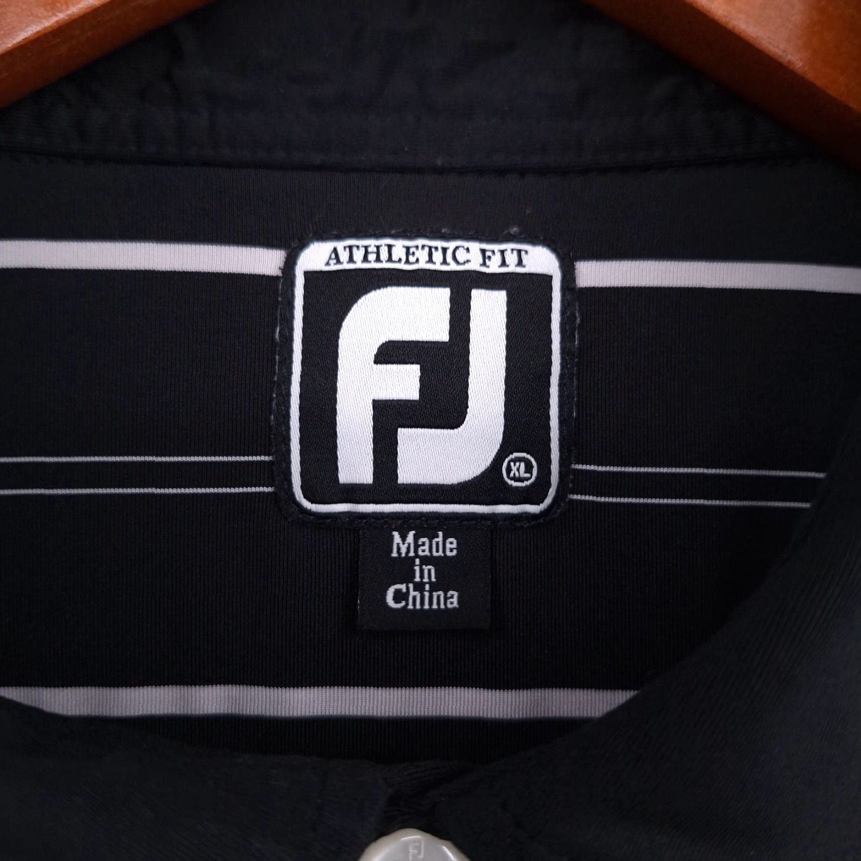 Footjoy Footjoy Polo Shirt Mens XL Black Striped Short Sleeve Athletic Fit Golf Size US XL / EU 56 / 4 - 6 Thumbnail