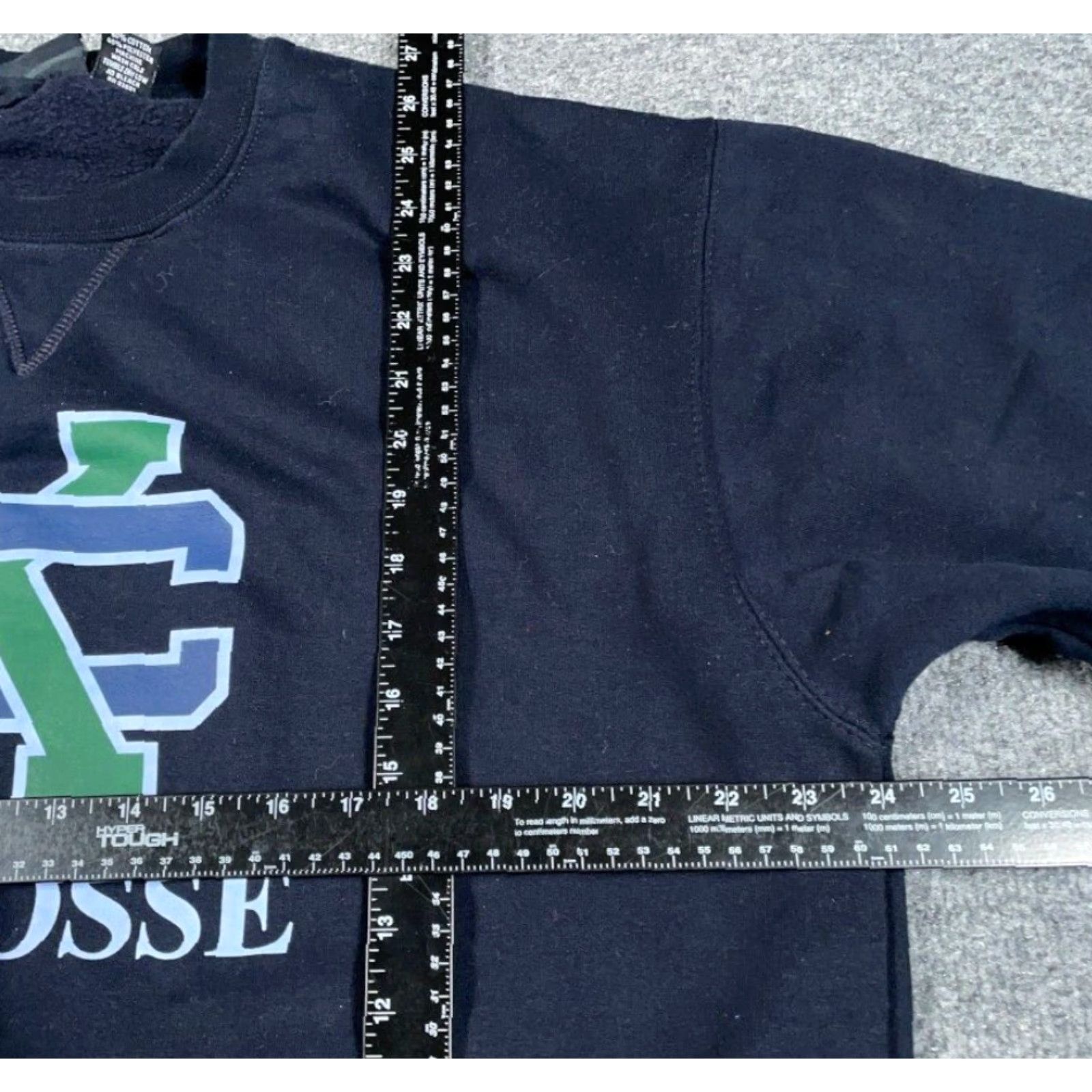 Vintage VINTAGE Pennant Sweatshirt Sports Shirt Adult Large Black Lacrosse Print Size US L / EU 52-54 / 3 - 5 Thumbnail