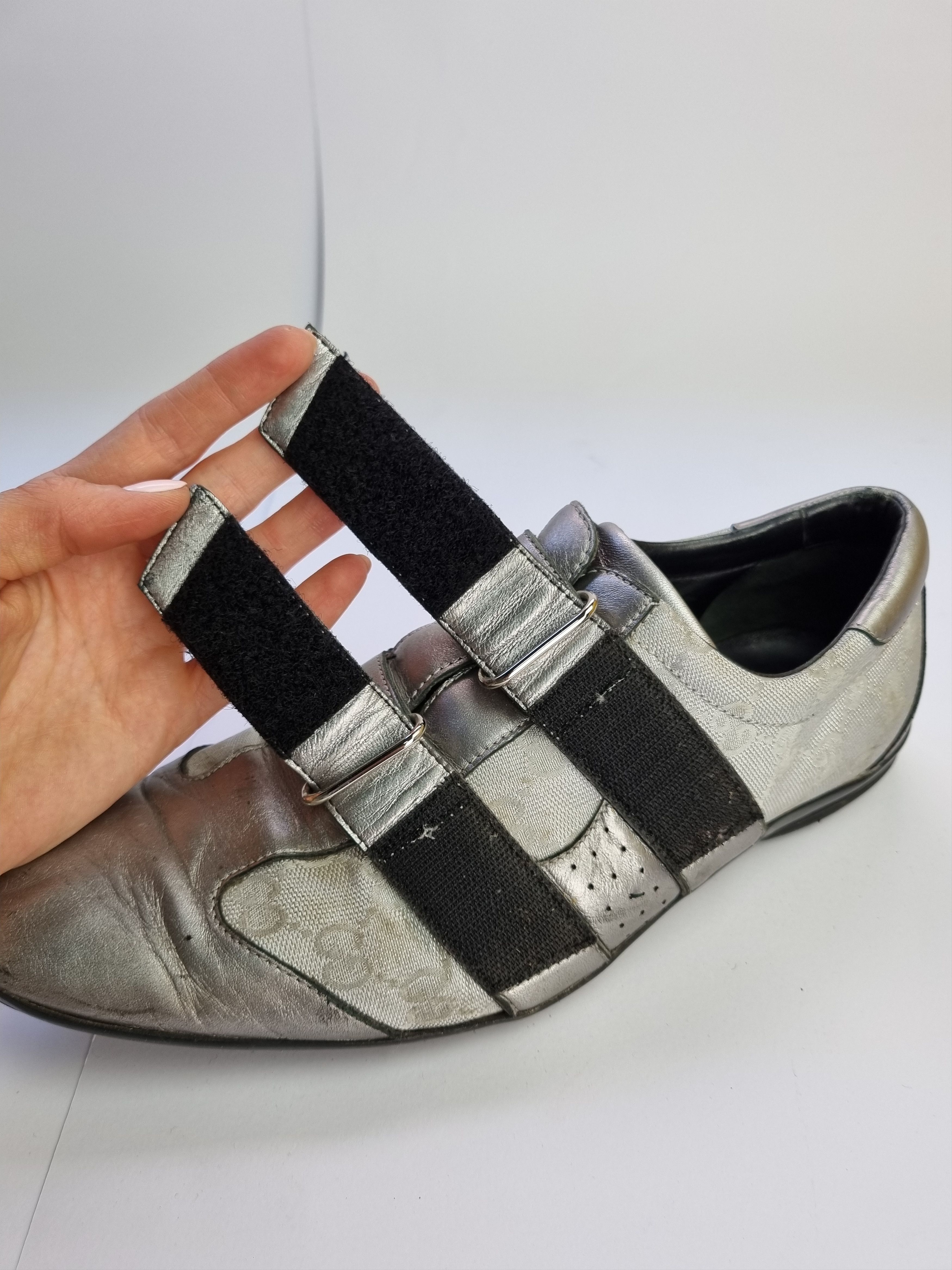 Gucci × Vintage Gucci Monogram Leather Metallic Italian Sneakers 091838 Size US 8 / EU 41 - 15 Thumbnail