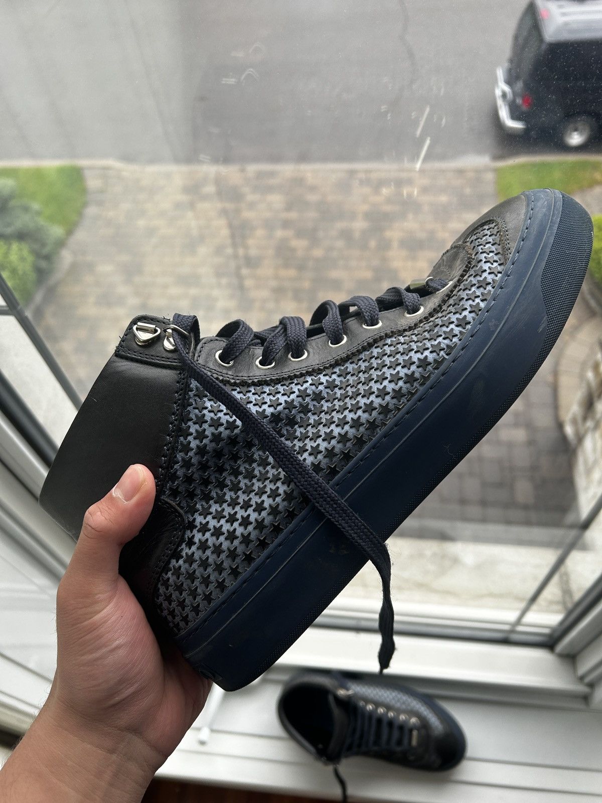 Jimmy Choo Jimmy Choo Mini starts argyle high top sneakers Size US 10 / EU 43 - 4 Thumbnail