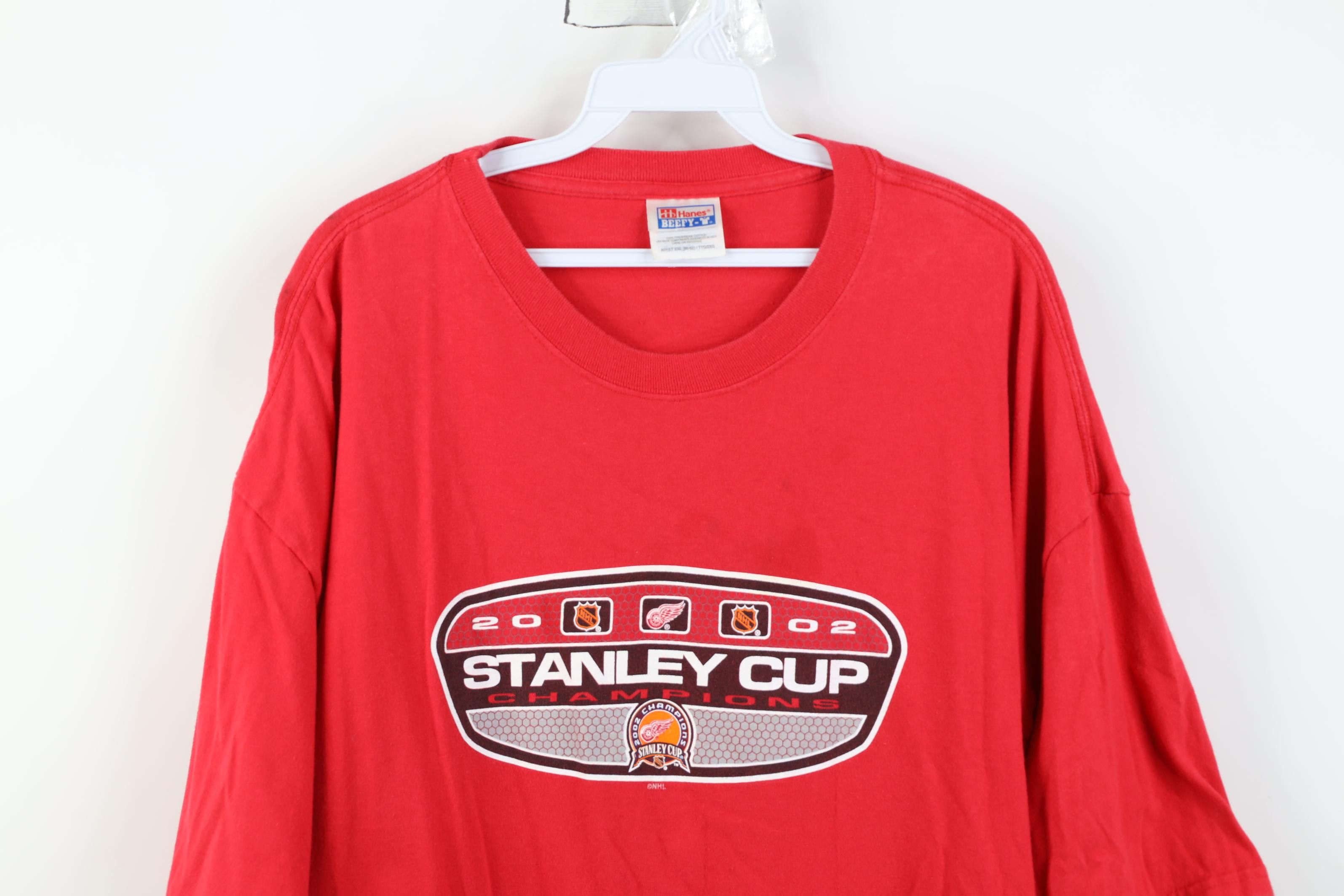 Vintage Vintage 2002 Stanley Cup Champions Detroit Red Wings T-Shirt Size US XXL / EU 58 / 5 - 2 Thumbnail