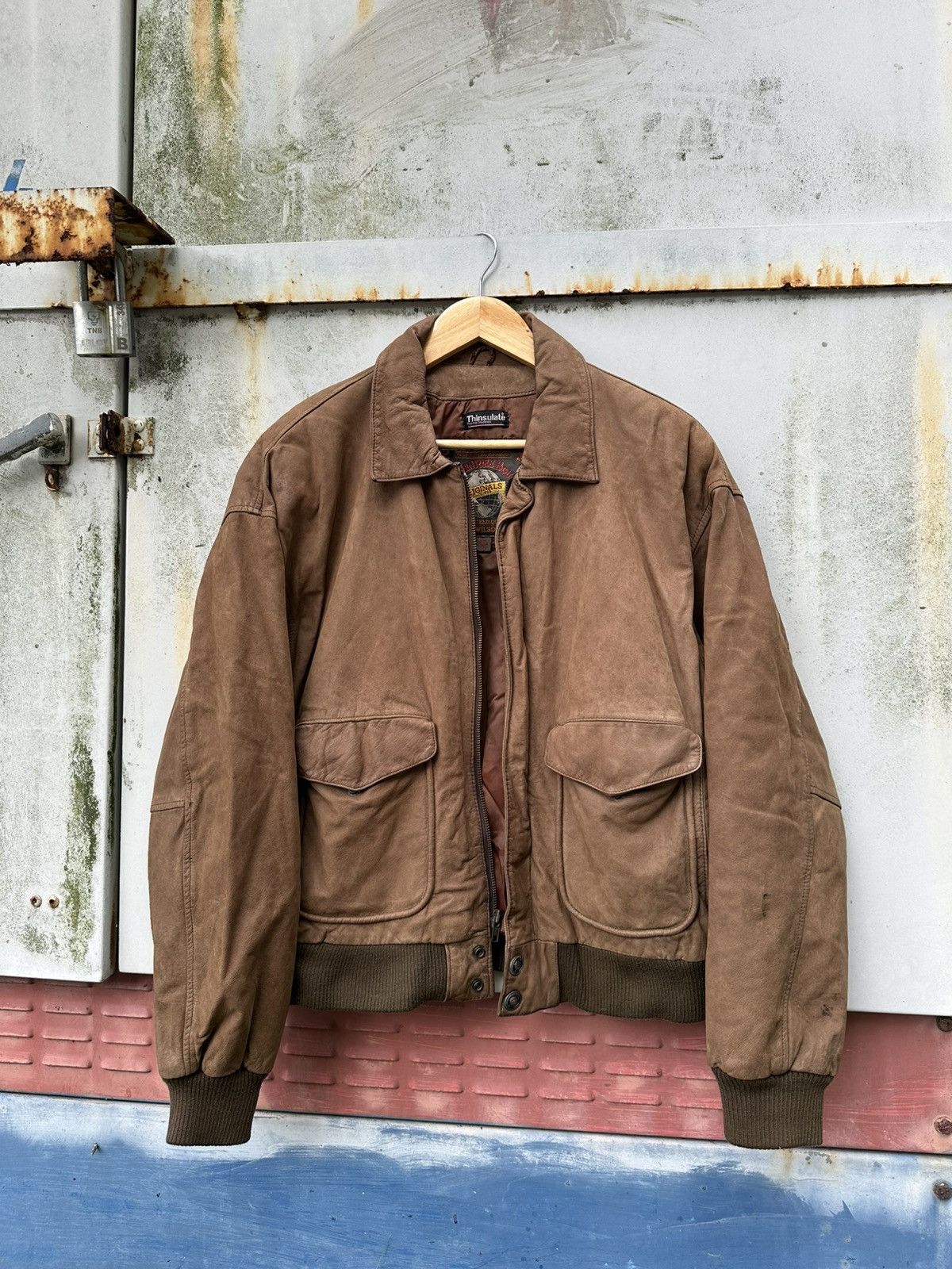 Vintage 👹Vintage Wilsons X Thinsulate Aviator Leather Bomber Jacket Size US M / EU 48-50 / 2 - 8 Thumbnail
