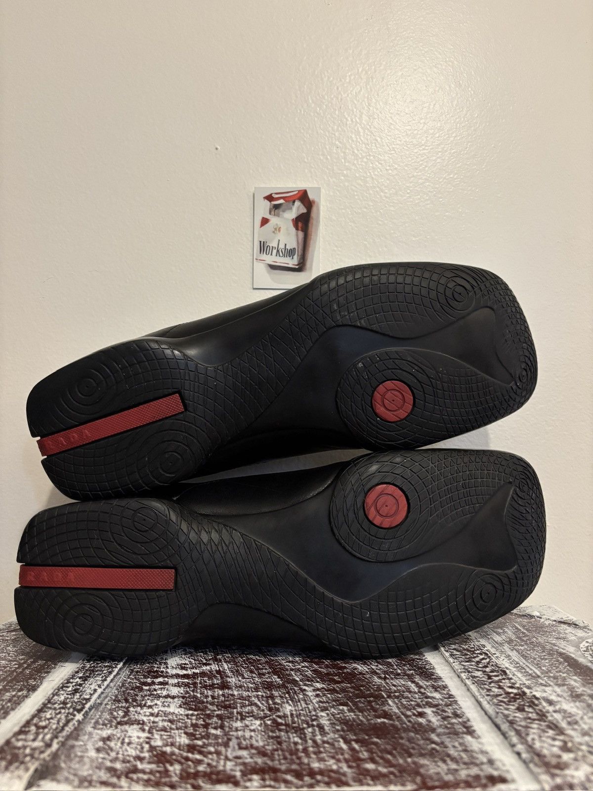 Prada Prada s/s2000 Square Toe Leather Luxury Trainers (damaged) Size US 12 / EU 45 - 19 Thumbnail