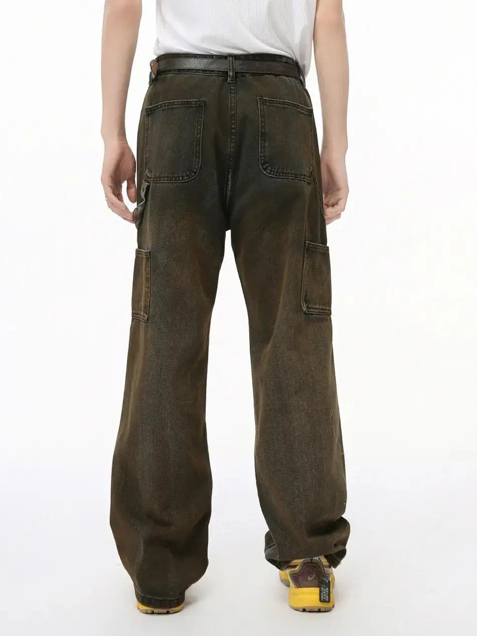 Japanese Brand Retro loose straight leg casual jeans Size US 32 / EU 48 - 5 Thumbnail