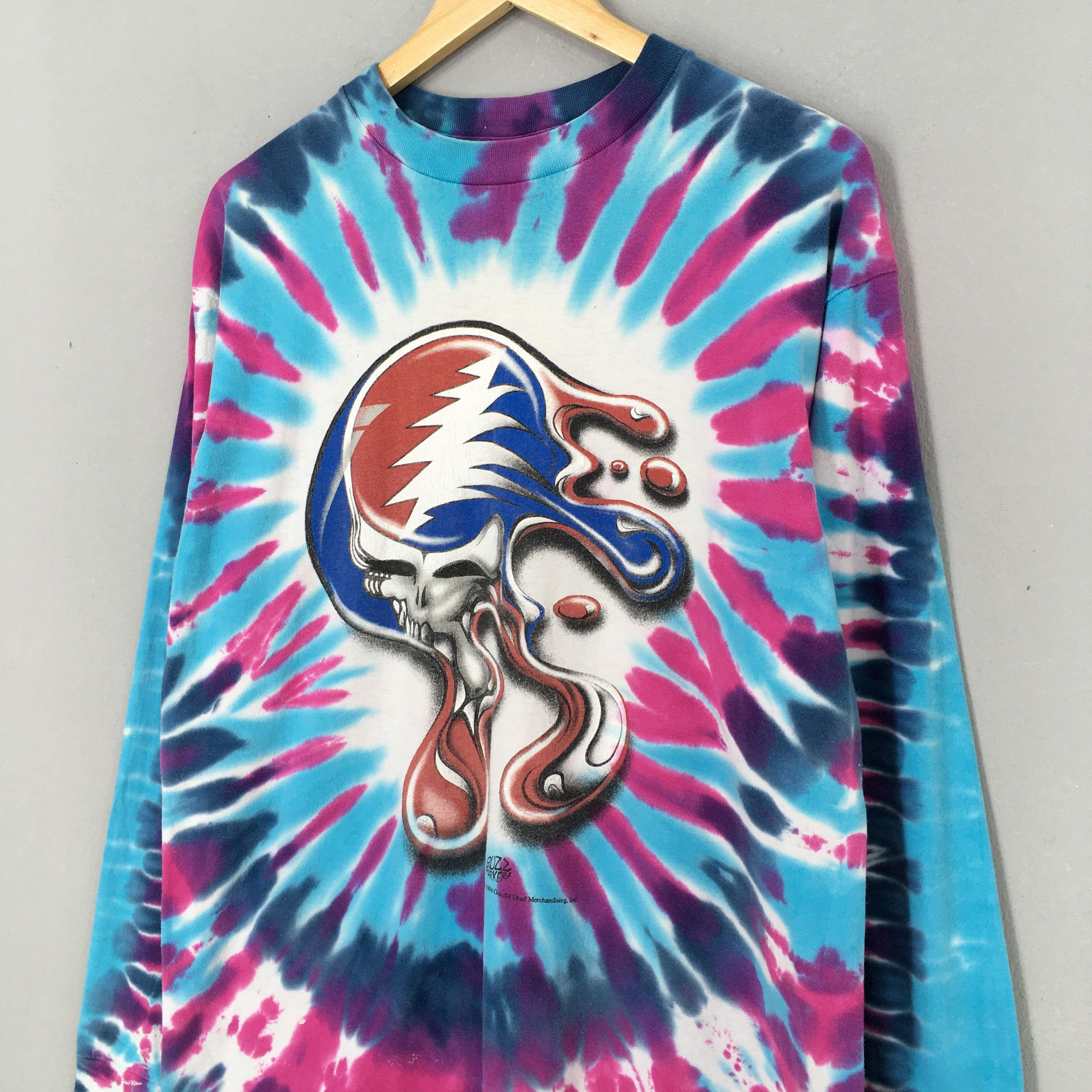 Grateful Dead × Vintage Vintage 90s Grateful Dead Rock Concert Tie Dye Tshirt Large Size US L / EU 52-54 / 3 - 3 Thumbnail