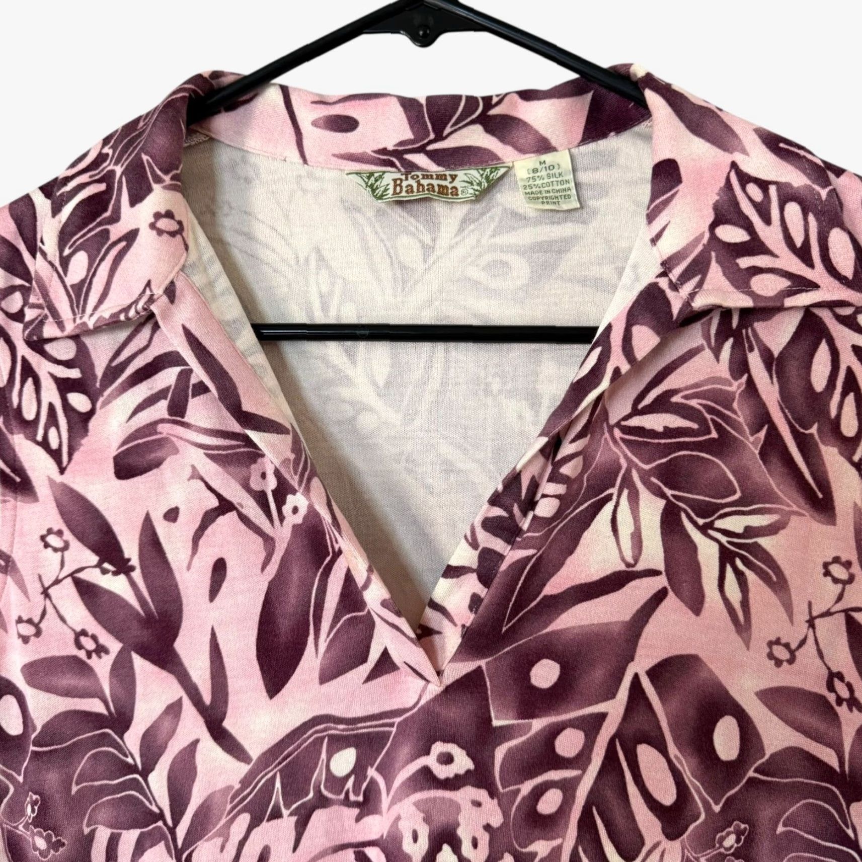 Tommy Bahama VINTAGE Tommy Bahama Women's Tank Top Sleeveless V-Neck Silk Blend Purple M Floral Tropical Hawaiian Beach Size M / US 6-8 / IT 42-44 - 5 Thumbnail