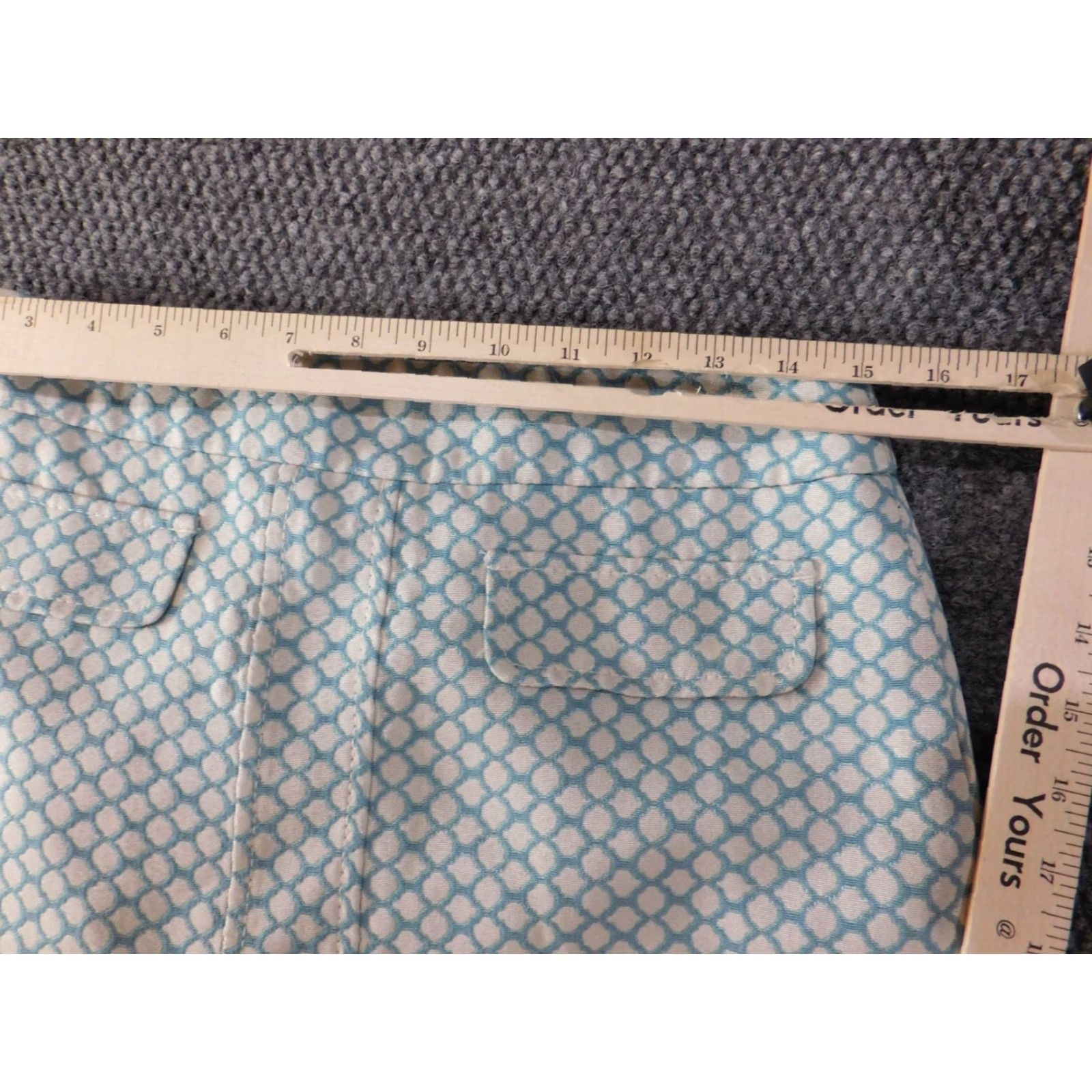 Ann Taylor Ann Taylor Skirt Womens 6P Petites Blue Plaid Zip A-line Knee Length Lined Slit Designer Womens Size 28" / US 6 / IT 42 - 4 Thumbnail