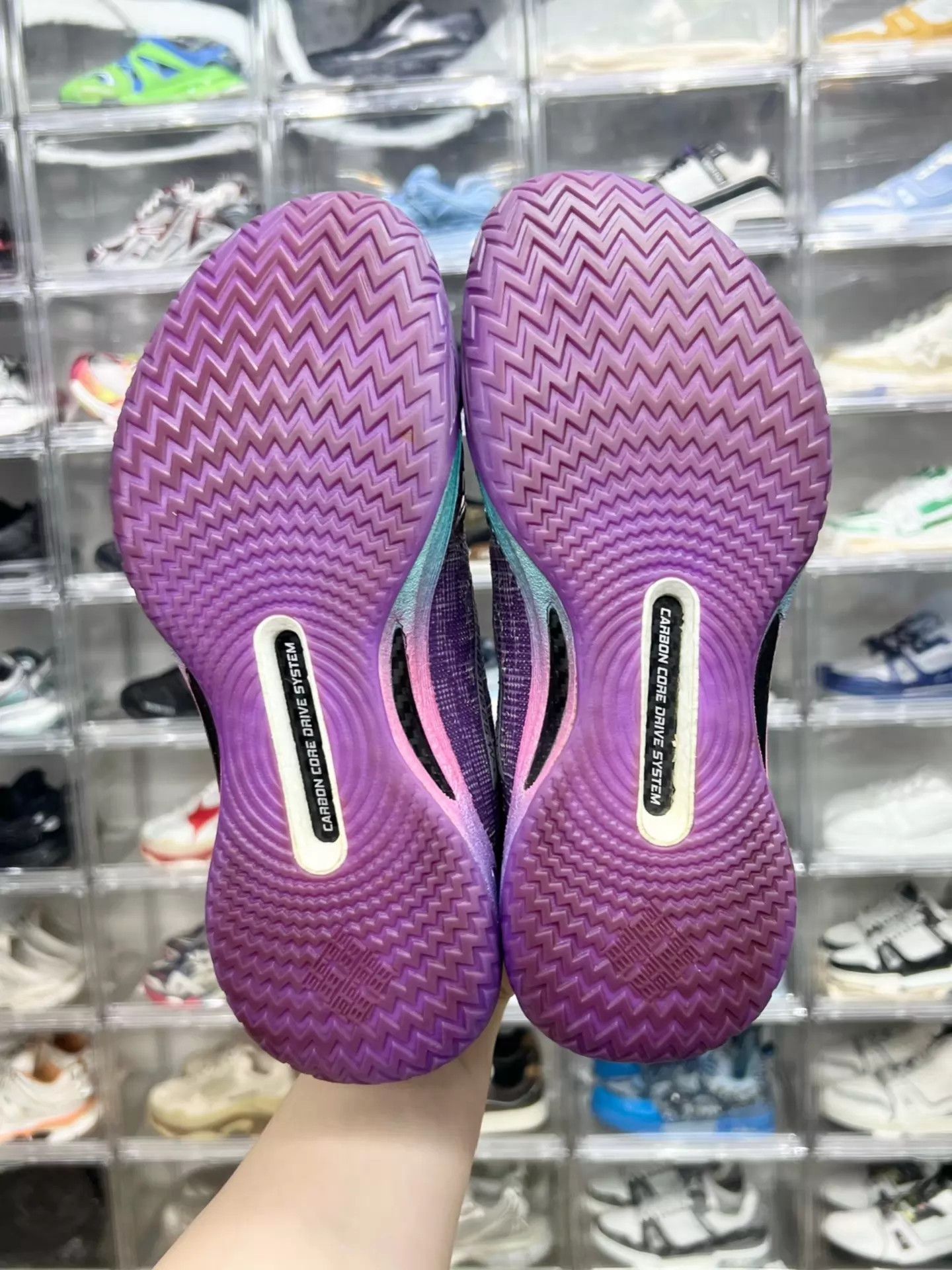 Li-Ning LI-NING Gamma Carbon Bounce Purple 43 (Box, Lightly Worn) Size US 10 / EU 43 - 8 Thumbnail