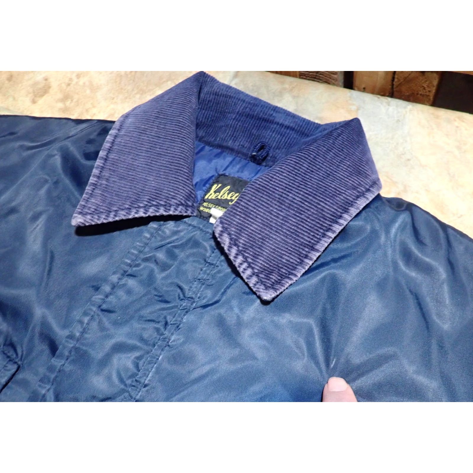 Vintage VINTAGE Kelsey Parka Shirt Mens L Blue Satin Nylon Quilted Lined 46" Chest 32" Length 19" Shoulder 24" Sleeve (90s) Mens Size US L / EU 52-54 / 3 - 5 Thumbnail
