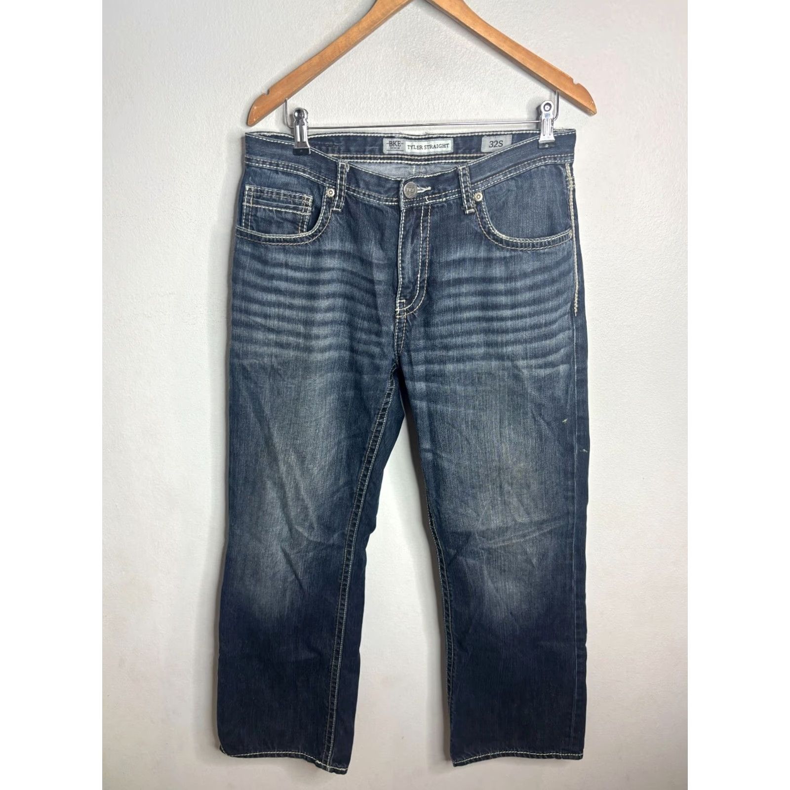 Vintage Buckle BKE Tyler Jeans Straight Relaxed 31 Blue Denim Men's Size 31 5206 Size US 31 - 4 Thumbnail