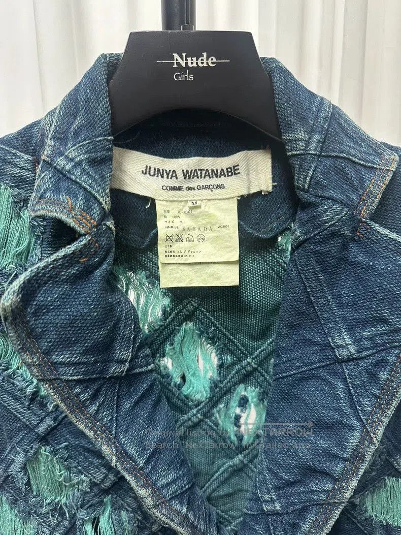 Junya Watanabe Junya Watanabe Distressed Plaid Denim Jacket. Size US M / EU 48-50 / 2 - 4 Thumbnail