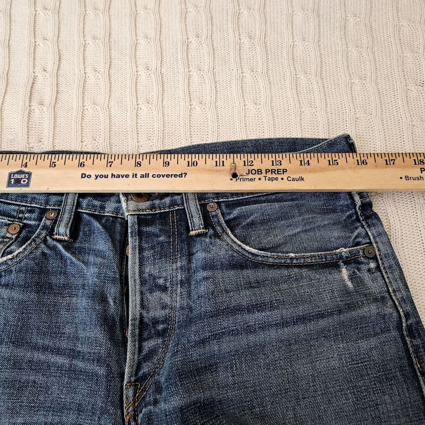 Vintage NSF Jeans Regular Straight 31 31x33 Blue Cotton USA Men’s Denim Jeans Button Logo Medium 90s? Size US 31 - 6 Thumbnail