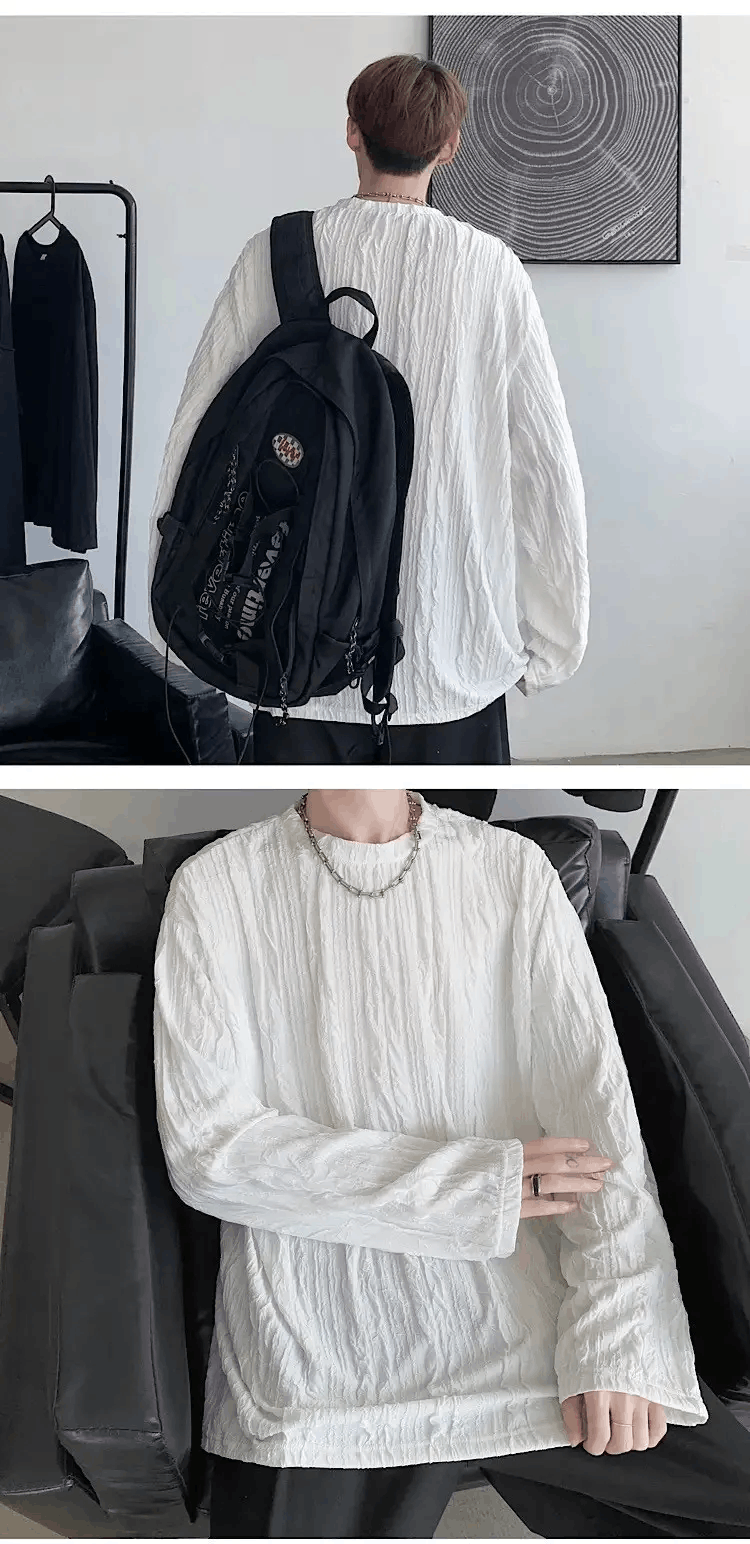 Japanese Brand × Vintage Fashion retro crinkle shirt Size US L / EU 52-54 / 3 - 4 Thumbnail