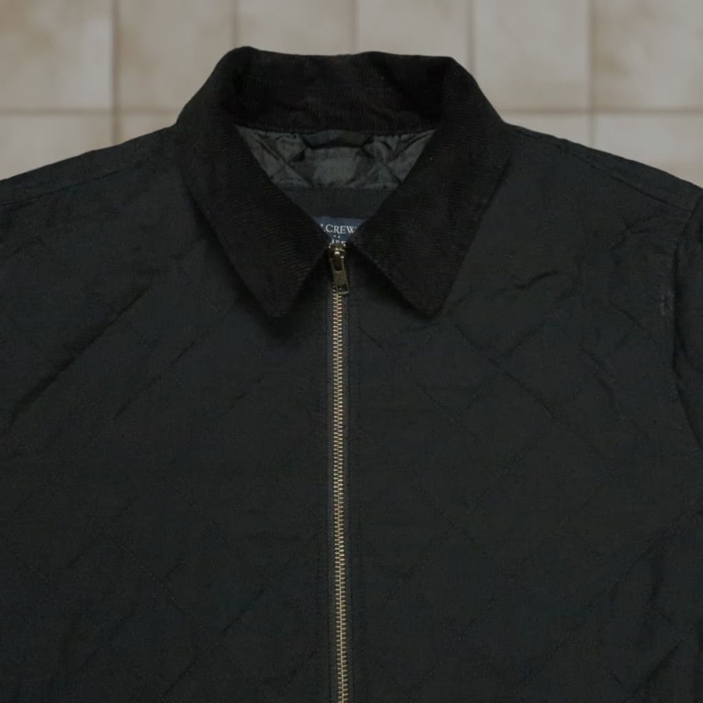 J.Crew J Crew Jacket Mens Medium Black Corduroy Collar Quilted Full Zip Lined Size US M / EU 48-50 / 2 - 1 Thumbnail