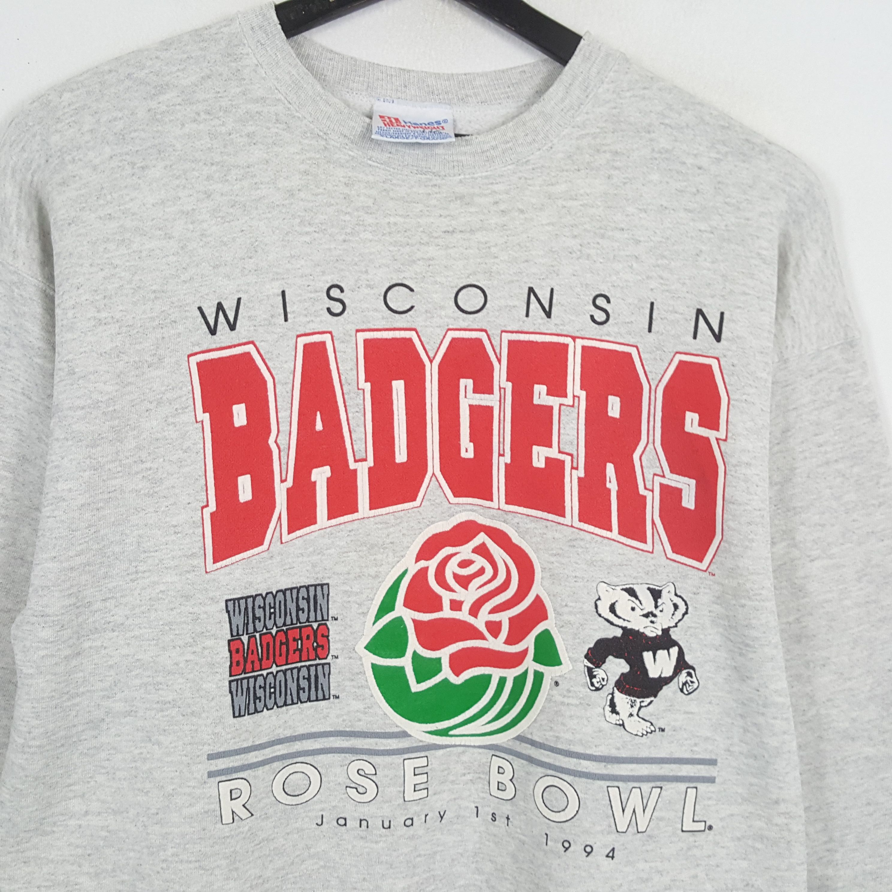Hanes × NFL × Vintage WISCONSIN BADGERS ROSE BOWL NFL Vintage Sweatshirt Size US XL / EU 56 / 4 - 2 Thumbnail