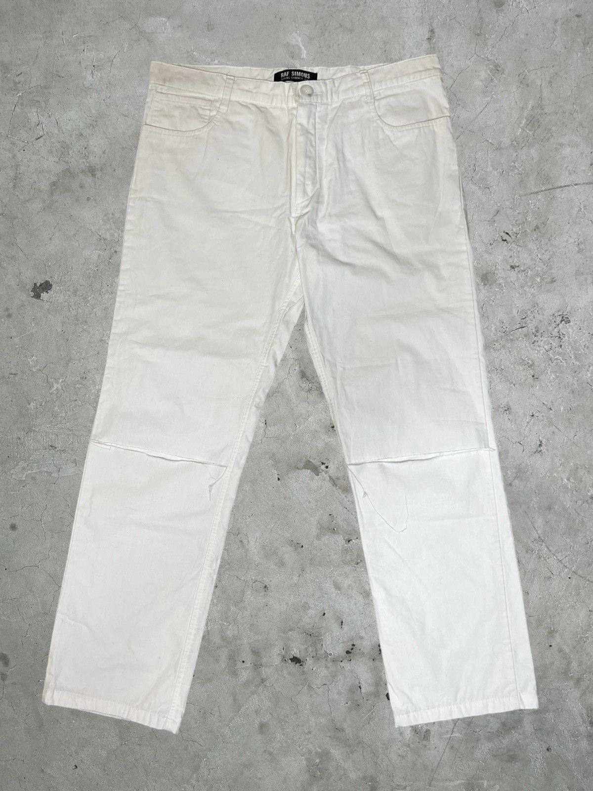 SS/02 Raf Simons Runway White Slit Pants