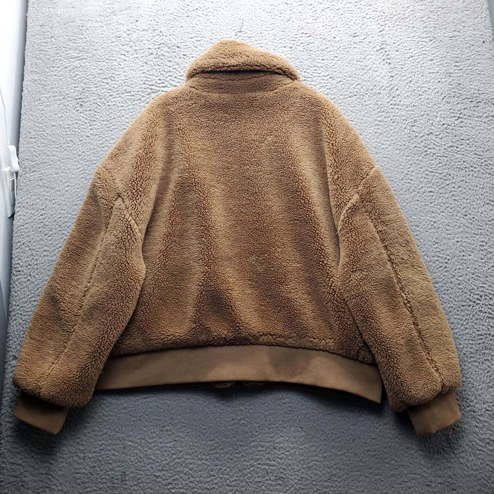 Gap Gap Teddy Bear Jacket Womens XXL Brown Lined Long Sleeve Patch Pocket Full Zip Jacket Size XXL / US 16-18 / IT 52-54 - 2 Thumbnail