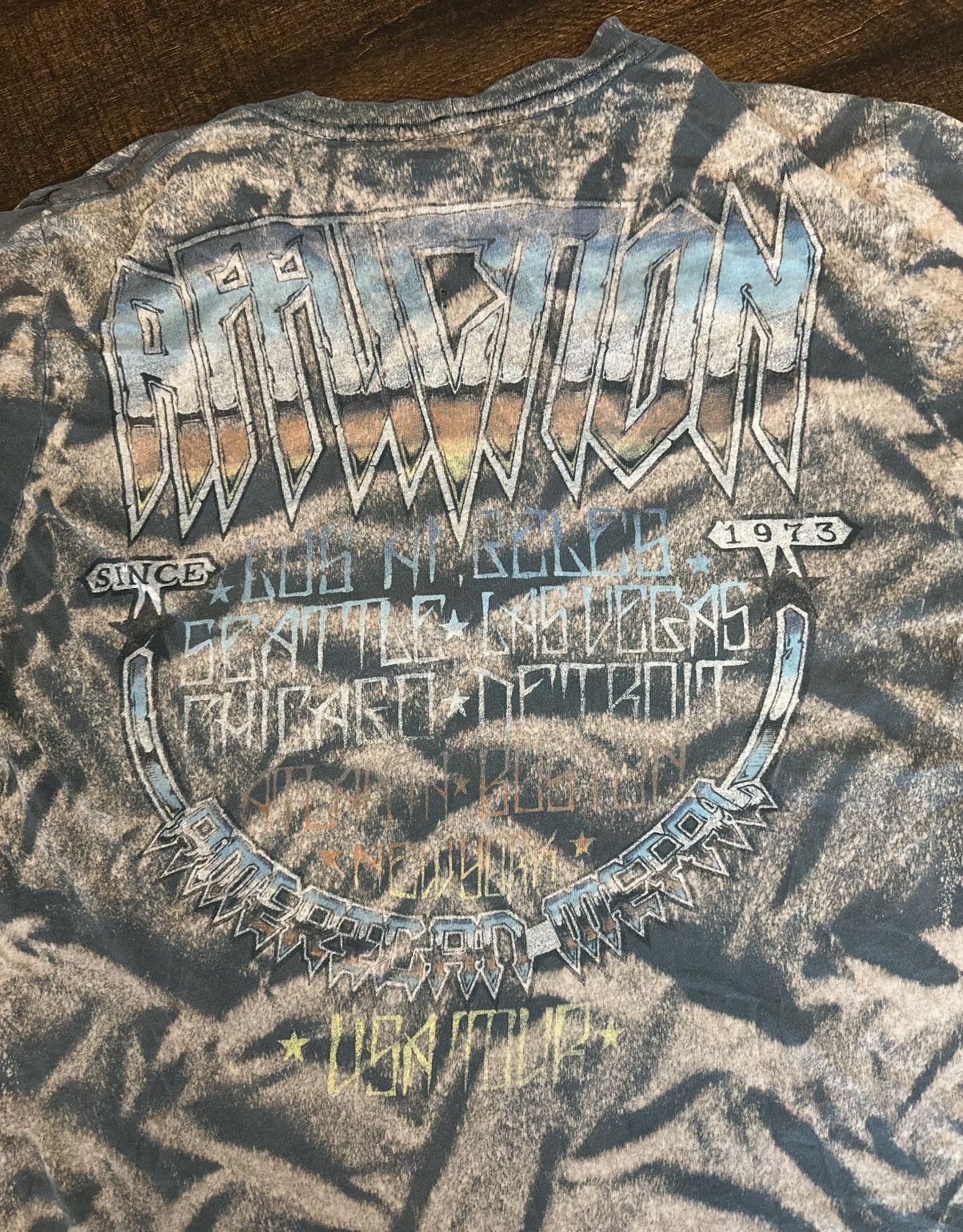 Affliction Affliction Women’s Distressed AOP S/S Shirt-Size Medium Size M / US 6-8 / IT 42-44 - 6 Thumbnail