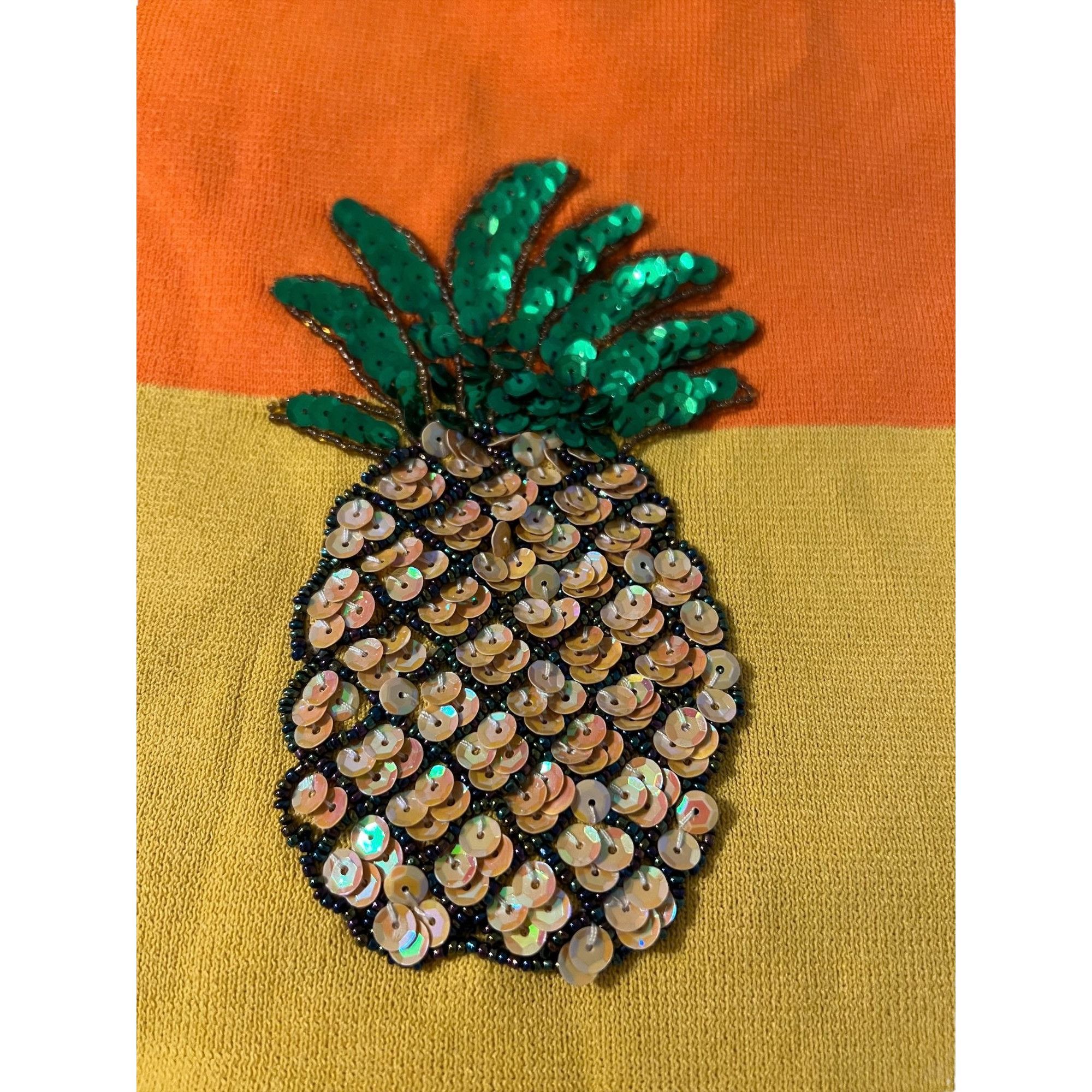 Other Morgan Cole Shirt Sweater Colorblock Sequin pineapple orange Size M / US 6-8 / IT 42-44 - 2 Thumbnail