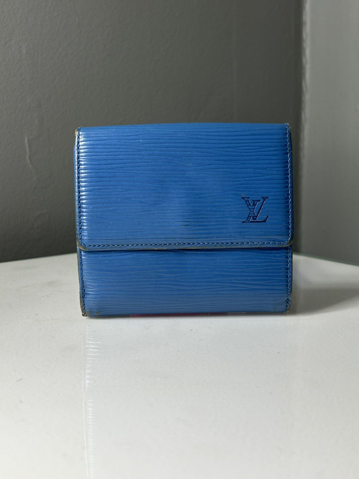 Louis Vuitton Louis Vuitton Blue Epi Leather Elise Wallet MI1908 Size ONE SIZE - 2 Thumbnail