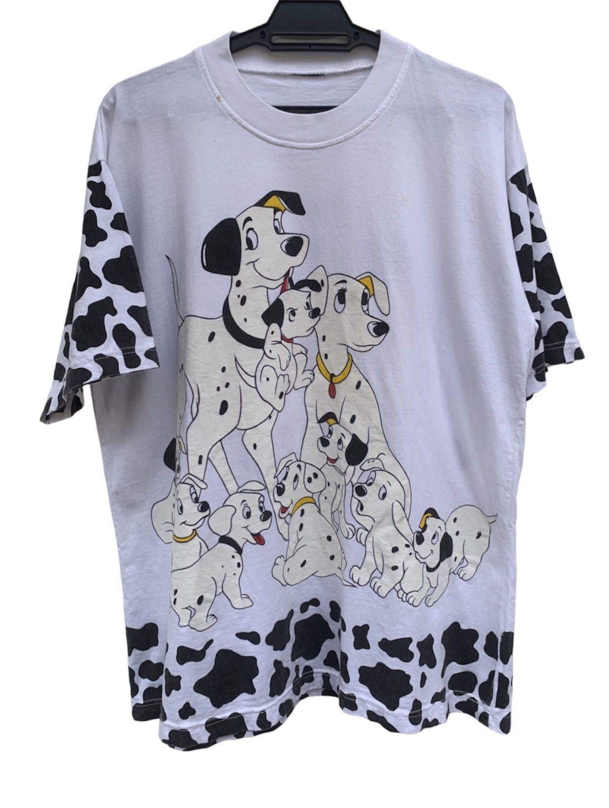 image of Cartoon Network x Disney Vintage 101 Dalmations Cruela Disney Movie Tee in White, Men's (Size Large