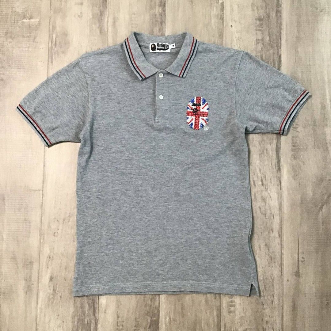 Bape × Swarovski BAPE × Swarovski Union Jack APE HEAD Polo Shirt APE NIGO Size US M / EU 48-50 / 2 - 2 Thumbnail
