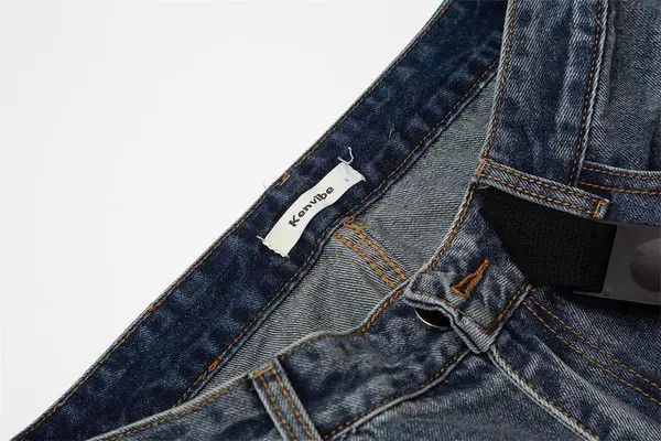 Japanese Brand VIBE Men's street style loose belt washed distressed jeans Size US 32 / EU 48 - 4 Thumbnail