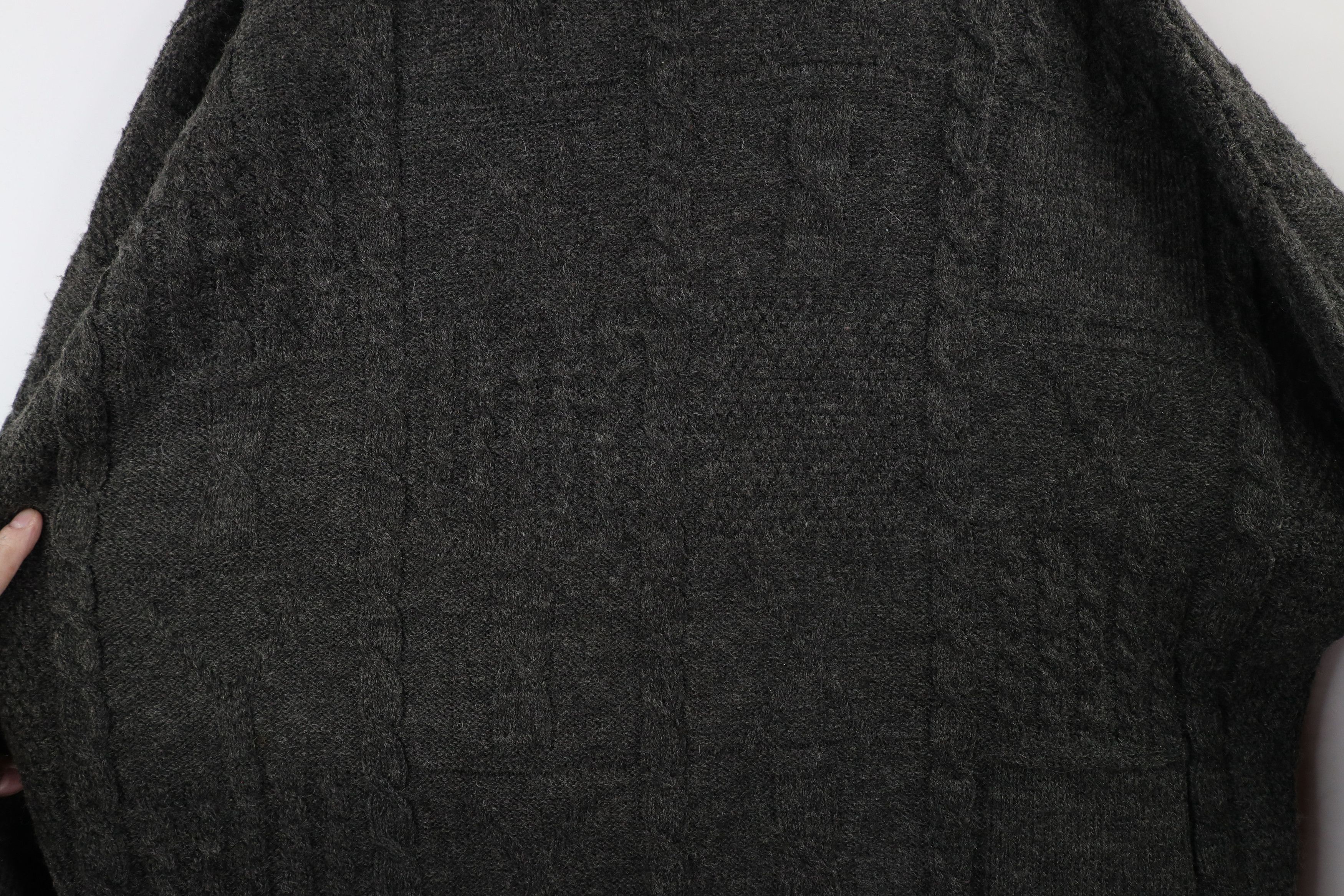 Vintage Vintage 90s Streetwear Blend Chunky Cable Knit Sweater Gray Size US M / EU 48-50 / 2 - 4 Thumbnail