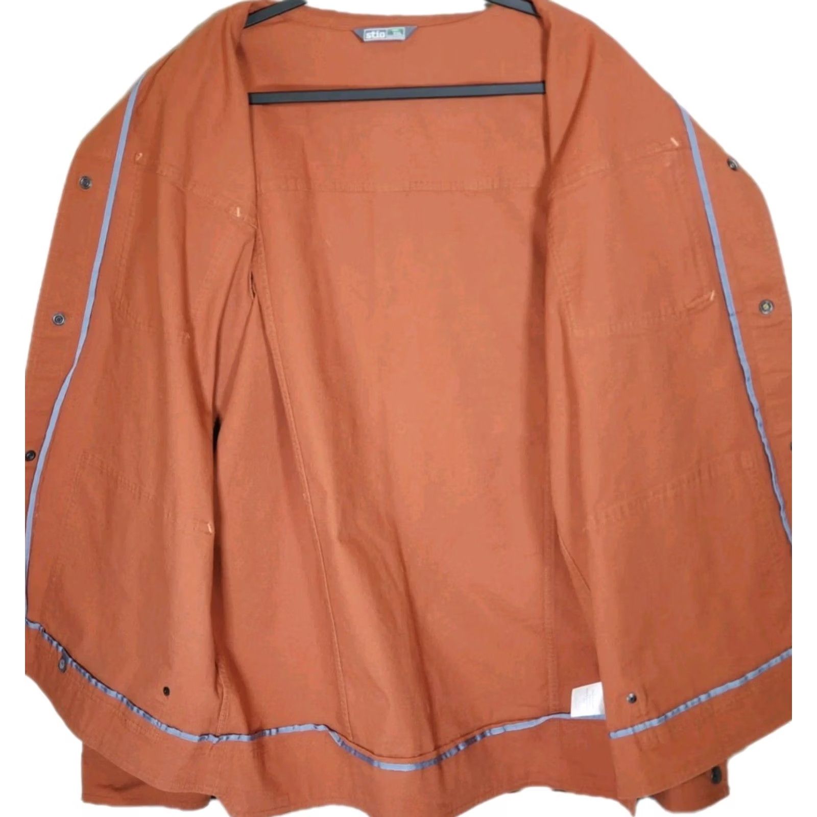 Vintage Stio Ralston Canvas Work Shirt / Utility Shacket Burnt Orange Rust Men's XXL Shirt Size US XXL / EU 58 / 5 - 3 Thumbnail