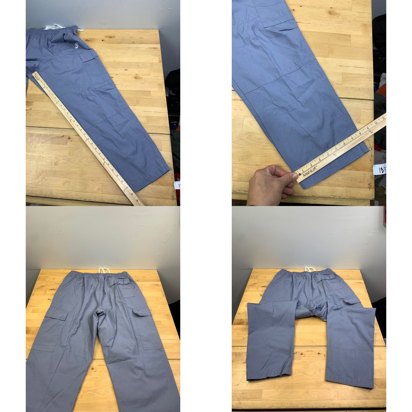 Nike Nike Club Woven Cargo Pants Womens L Light Blue Loose Drawstring Pants Size 36" / US 14 / IT 50 - 8 Thumbnail