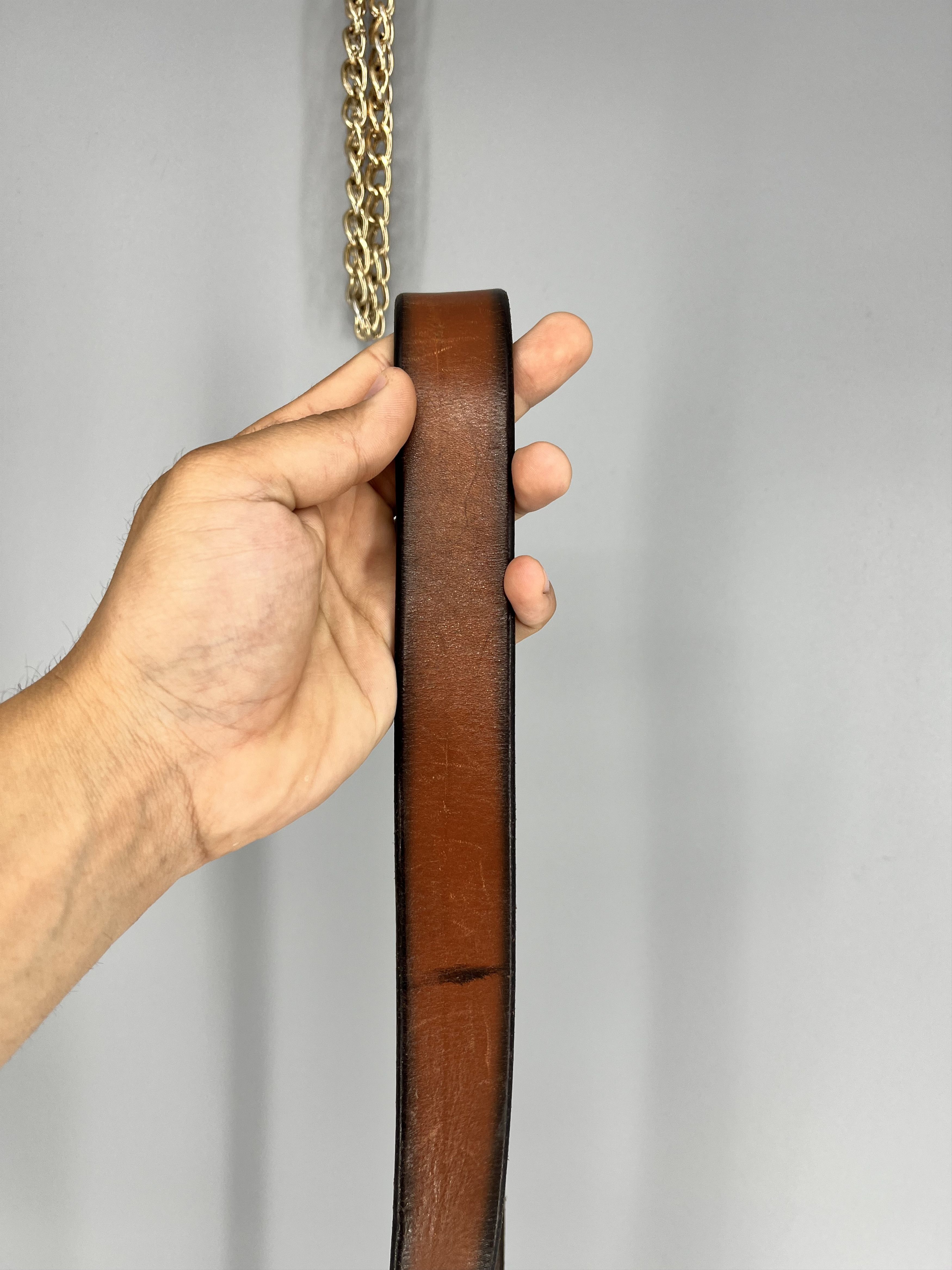 Polo Ralph Lauren Vintage Polo Ralph Lauren Belt Brown Leather RRL 38 Small US Size 38 - 7 Thumbnail
