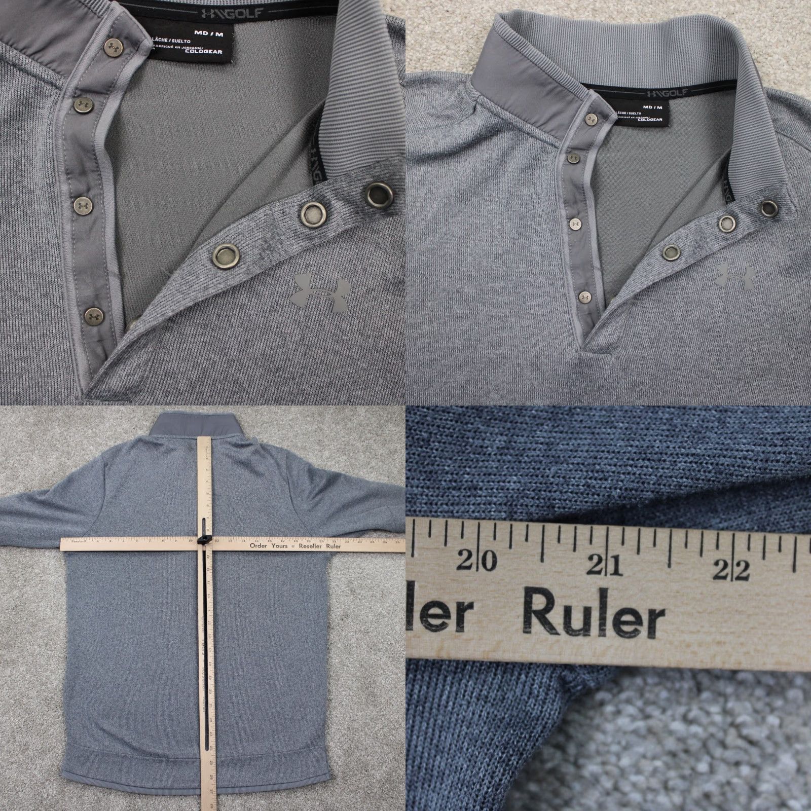 Under Armour Under Armour Sweatshirt Mens Medium Gray UA Coldgear Loose Fit 1/4 Zip L/S Jacket Style Pullover Regular Fit 1/4 Zip Sports Gear Hoodie Size US M / EU 48-50 / 2 - 8 Thumbnail