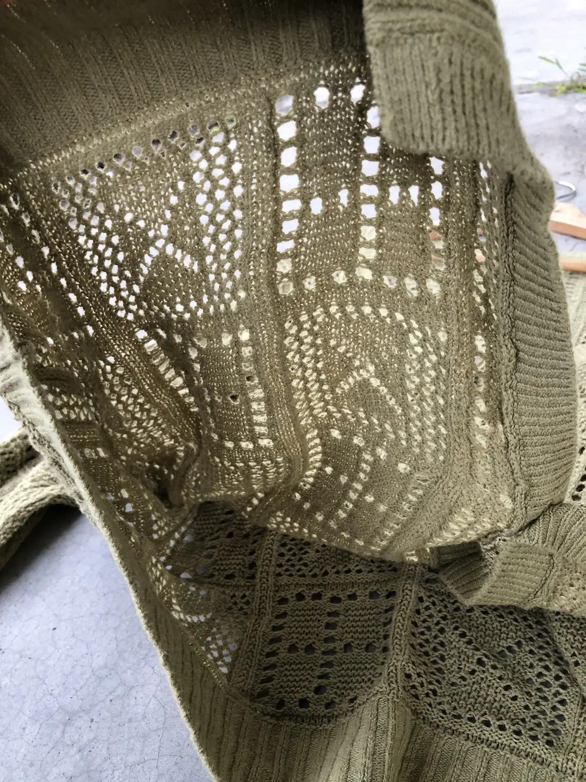 Designer Japanese Urbanity Mesh Netting Pullover Knitting Pattern Size US L / EU 52-54 / 3 - 9 Thumbnail