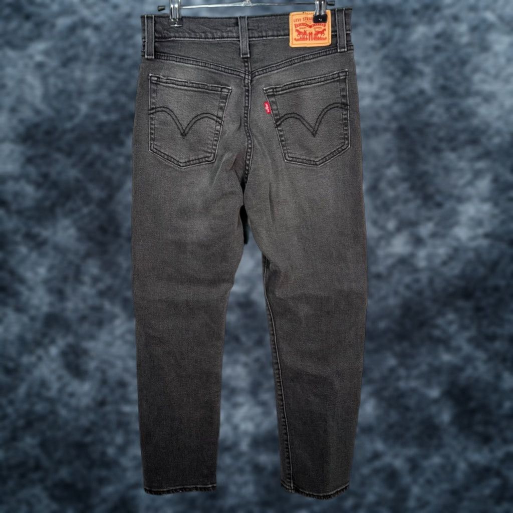 Levi's Levis Womens Jeans 28 Wedgie Straight Black Distressed Denim Jeans Size 28" / US 6 / IT 42 - 1 Thumbnail