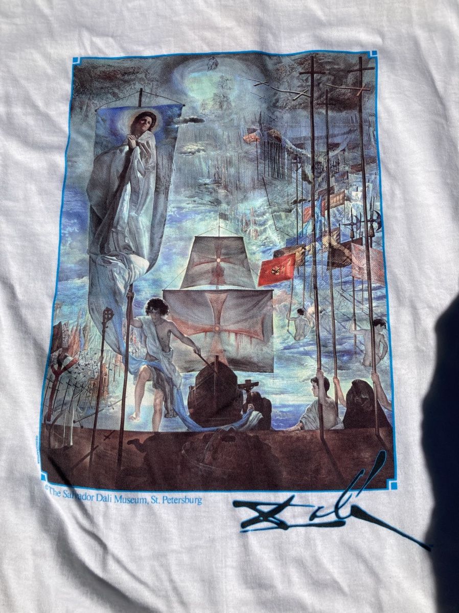 Vintage VTG 90s Salvador Dali Art T-Shirt Deadstock / brand new Size US L / EU 52-54 / 3 - 2 Thumbnail