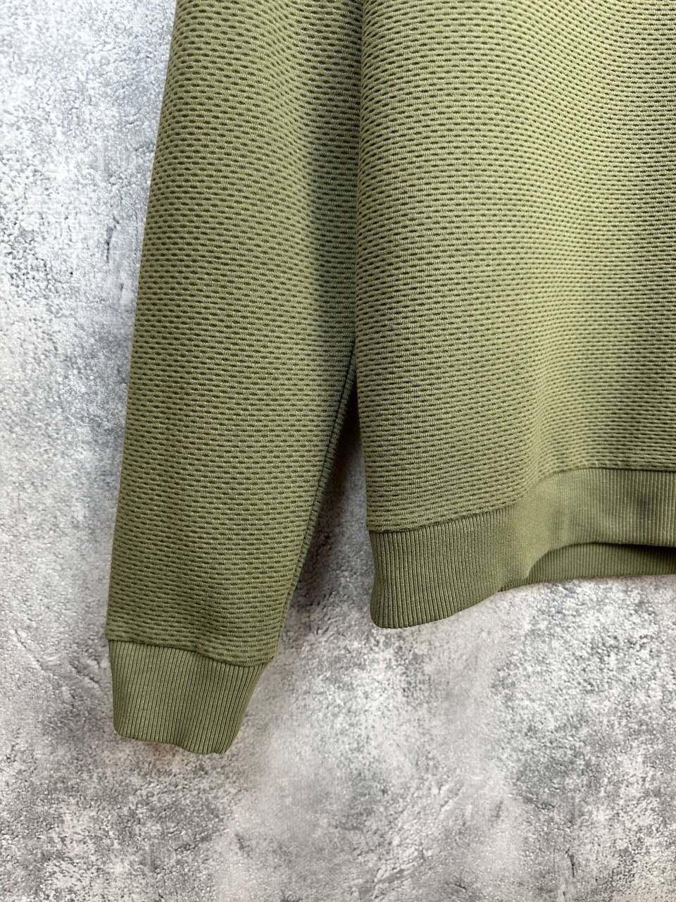 Reiss REISS Khaki Matthew Textured Cotton Blend Jumper Long Sleeve Size US S / EU 44-46 / 1 - 6 Thumbnail