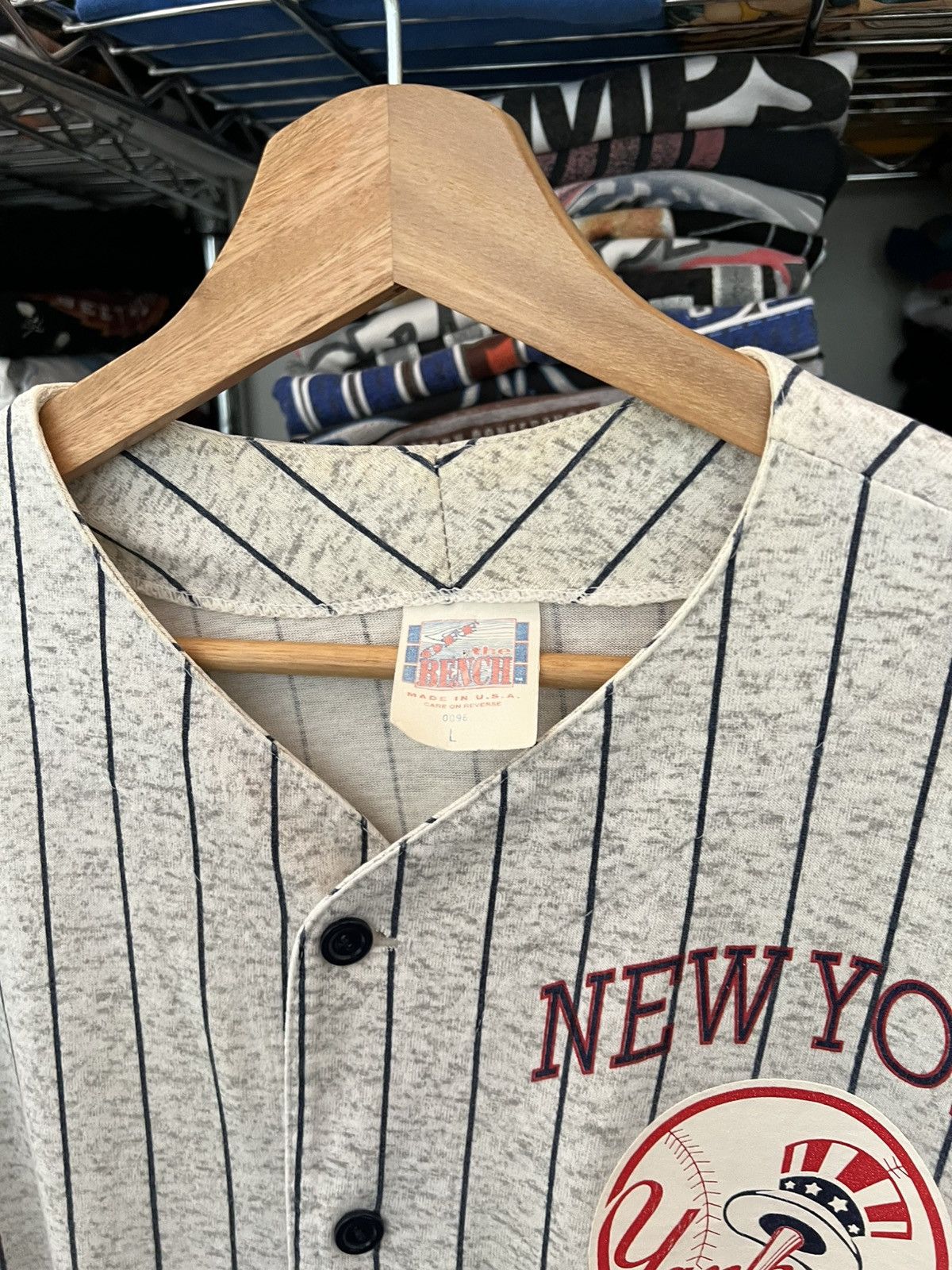 New York Yankees 80s MLB Yankees Off Bench Baseball Jersey Size US L / EU 52-54 / 3 - 5 Thumbnail