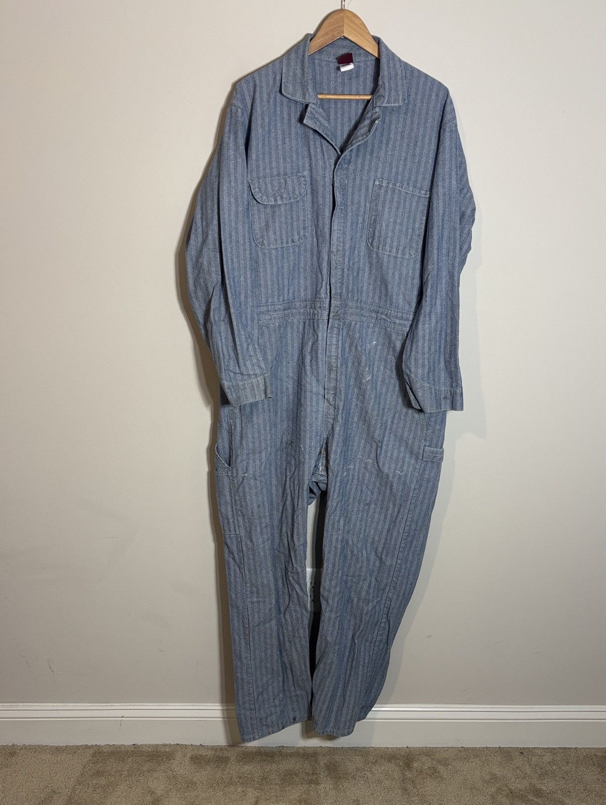 Vintage Vintage Big Ben Workwear Mechanic Coveralls Striped 46 Size US 38 / EU 54 - 4 Thumbnail