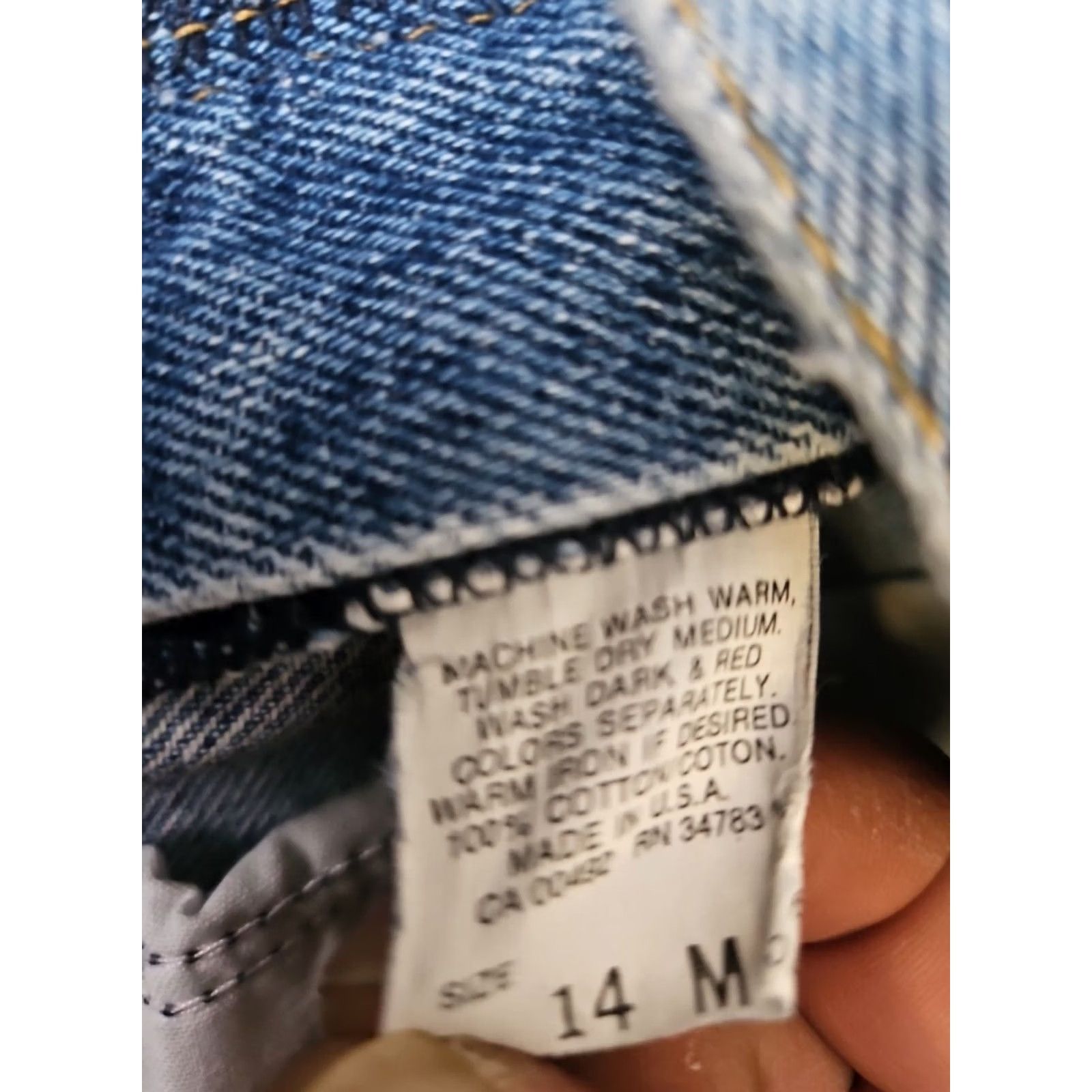 Lee VINTAGE Lee Jeans Tapered High Rise Blue 100% Cotton Women's 14 USA 80s 90s Denim Size 36" / US 14 / IT 50 - 2 Thumbnail