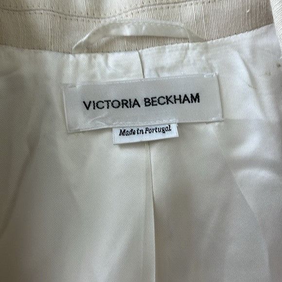 Victoria Beckham Victoria Beckham Ecru Single Breasted Blazer Silk Blend 2 Bu Size S / US 4 / IT 40 - 8 Thumbnail