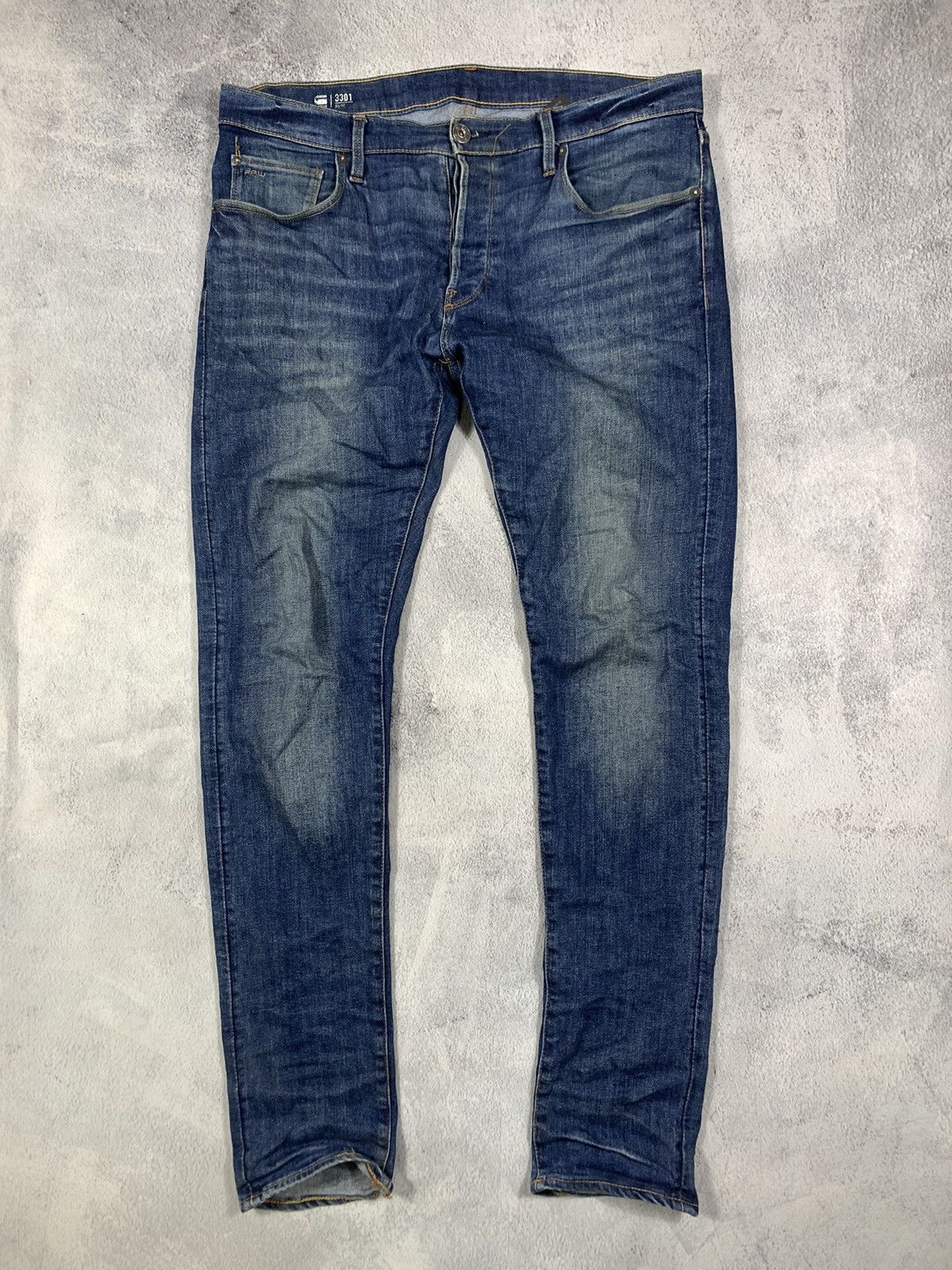 G-Star × Vintage Vintage G-star RAW denim jeans streetwear style size 33x34 Size US 33 - 3 Thumbnail