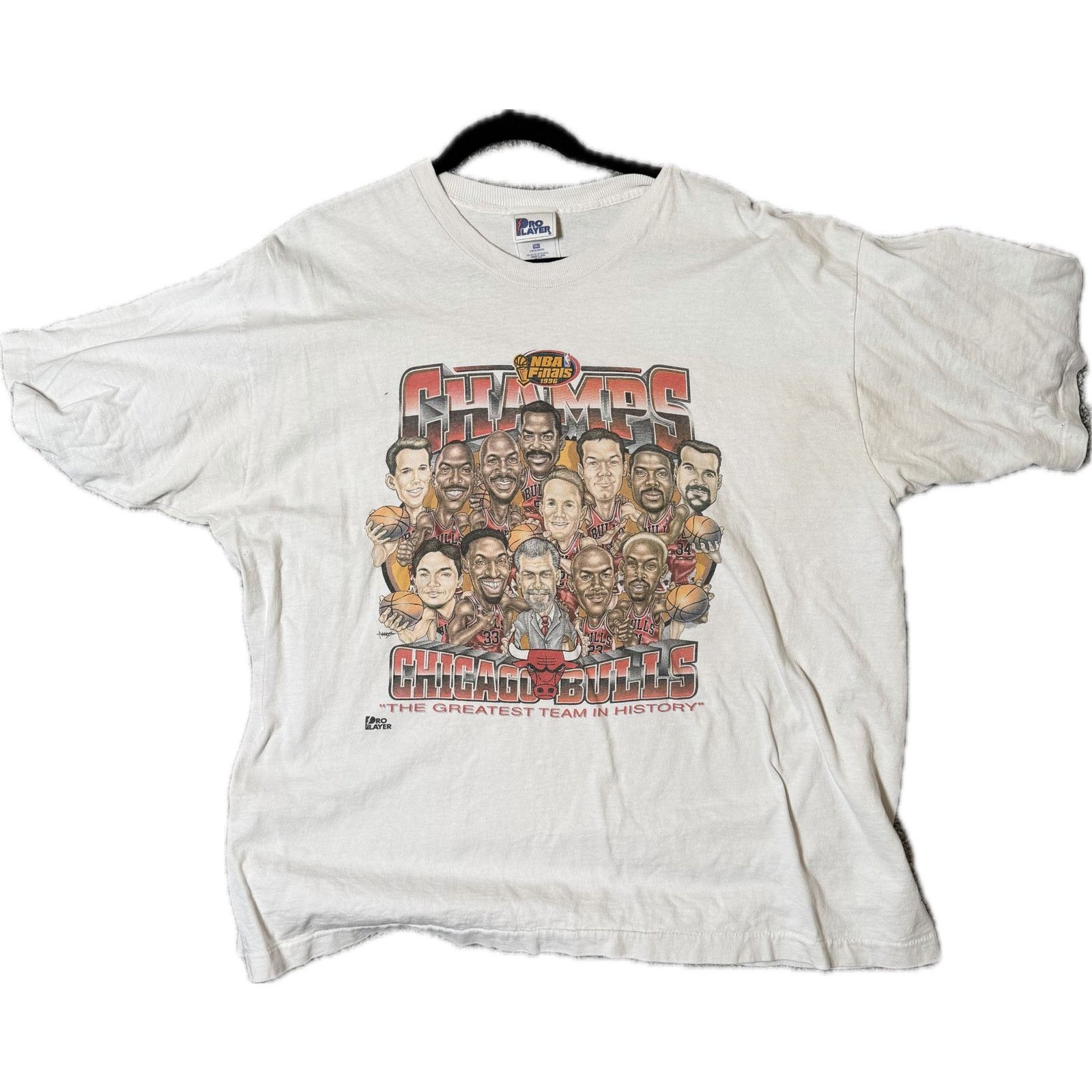 Other Vintage 1996 Chicago Bulls NBA Finals “Champs” Caricature Size US XXL / EU 58 / 5 - 1 Thumbnail