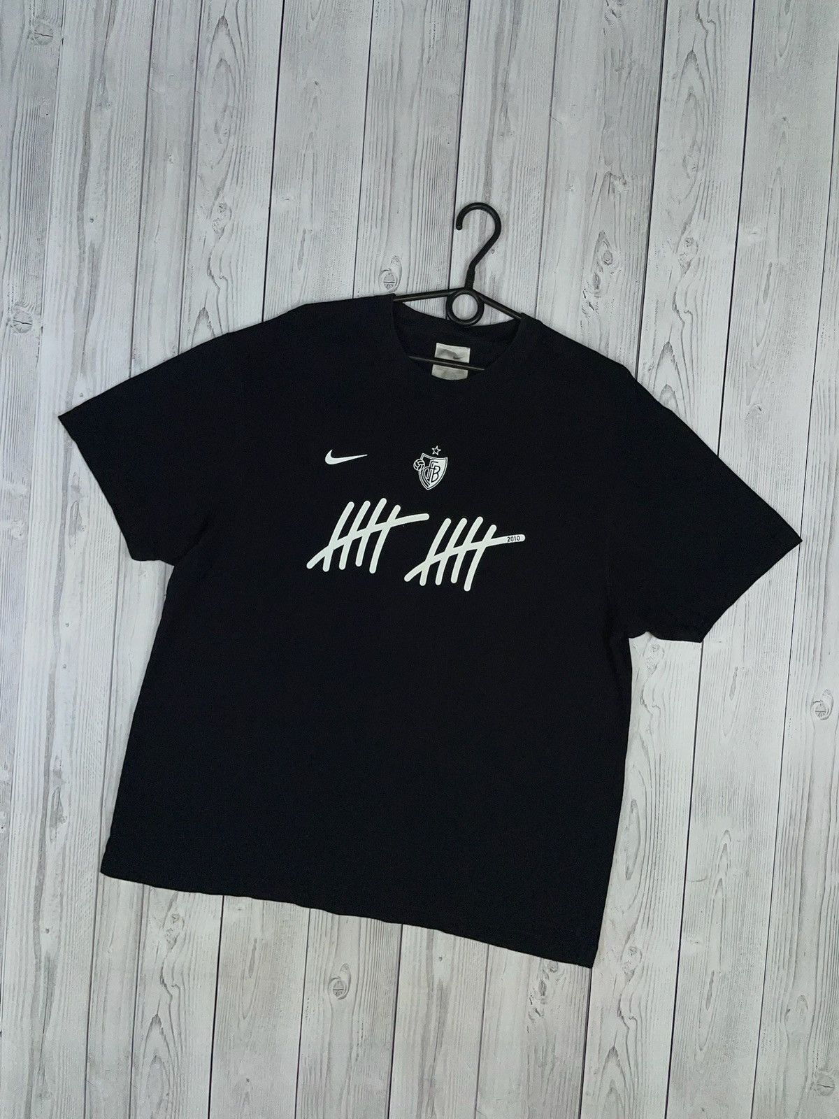 Nike Vintage nike Basel soccer tee logo black rare XL Size US XL / EU 56 / 4 - 1 Thumbnail
