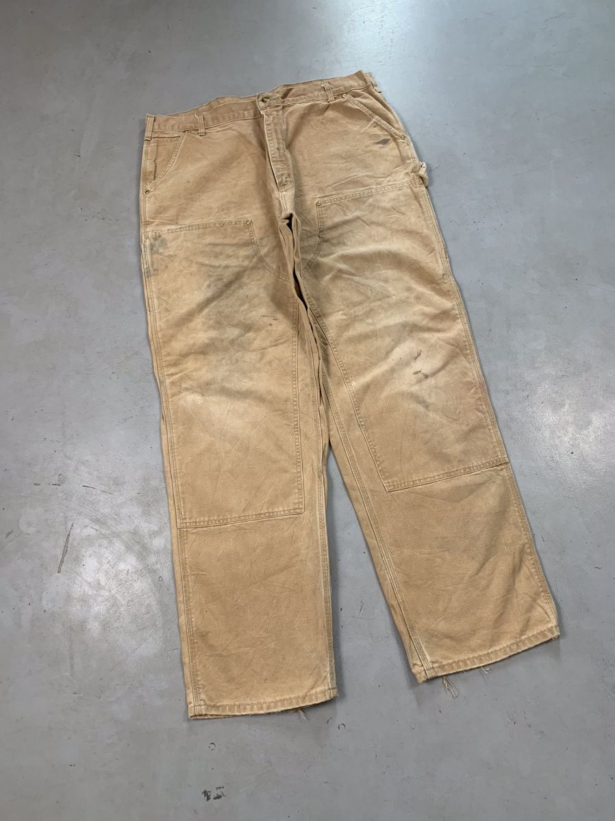 Carhartt Vintage Carhartt B136 brn double knee denim Size US 40 / EU 56 - 1 Thumbnail
