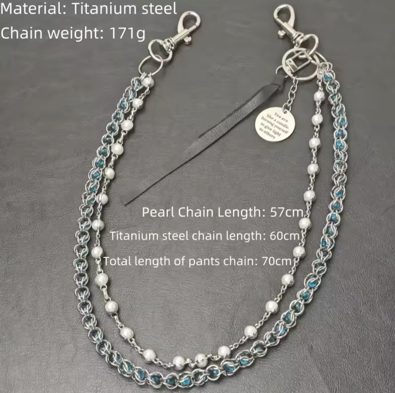 Japanese Brand × Jewelry Titanium Steel Clamp Beads Punk Pants Chain Size ONE SIZE - 2 Thumbnail