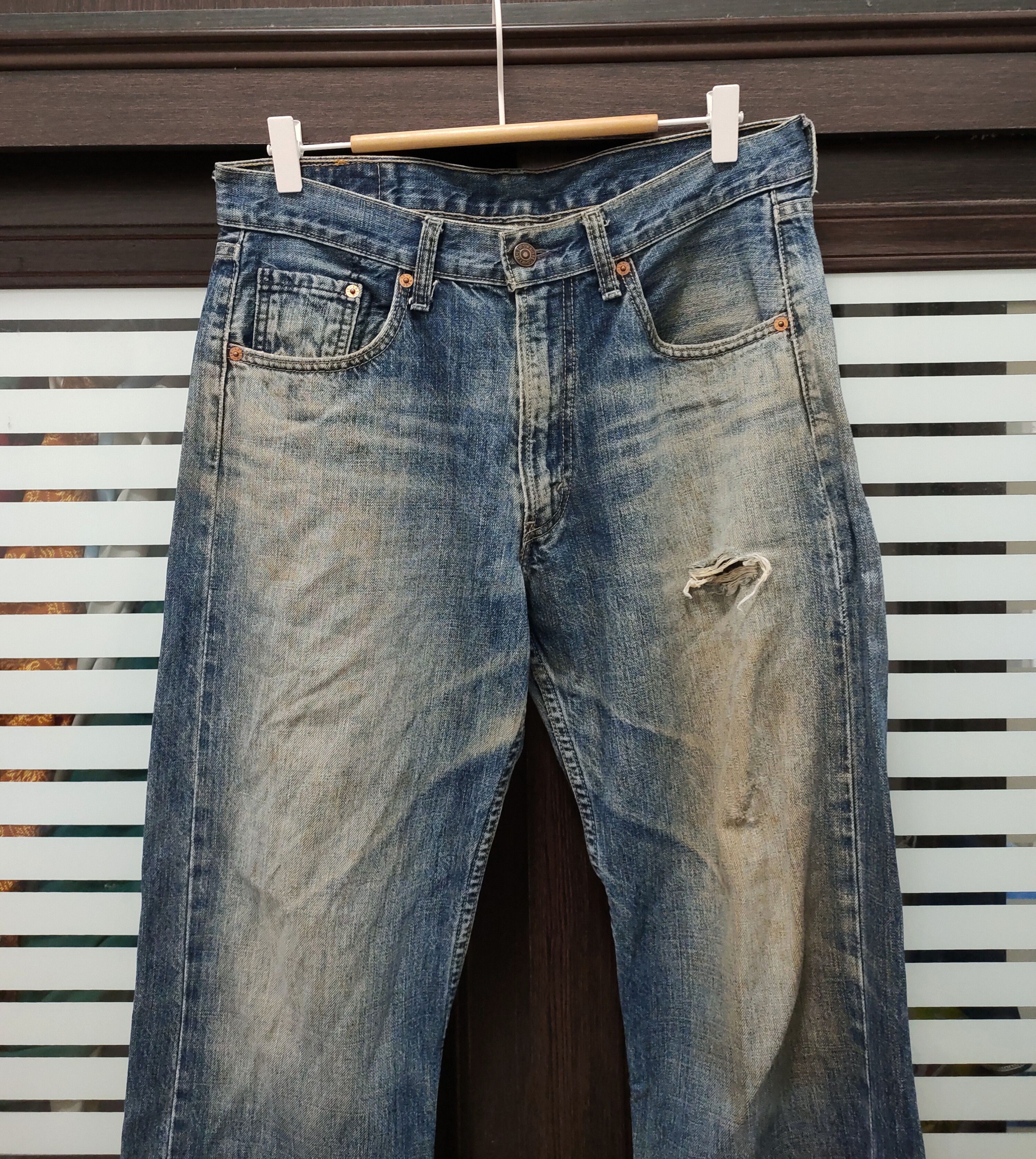 Levi's Vintage Clothing 💥 Flared Distressed Vintage Levi's 509 Jeans 💥 Size US 32 / EU 48 - 2 Thumbnail