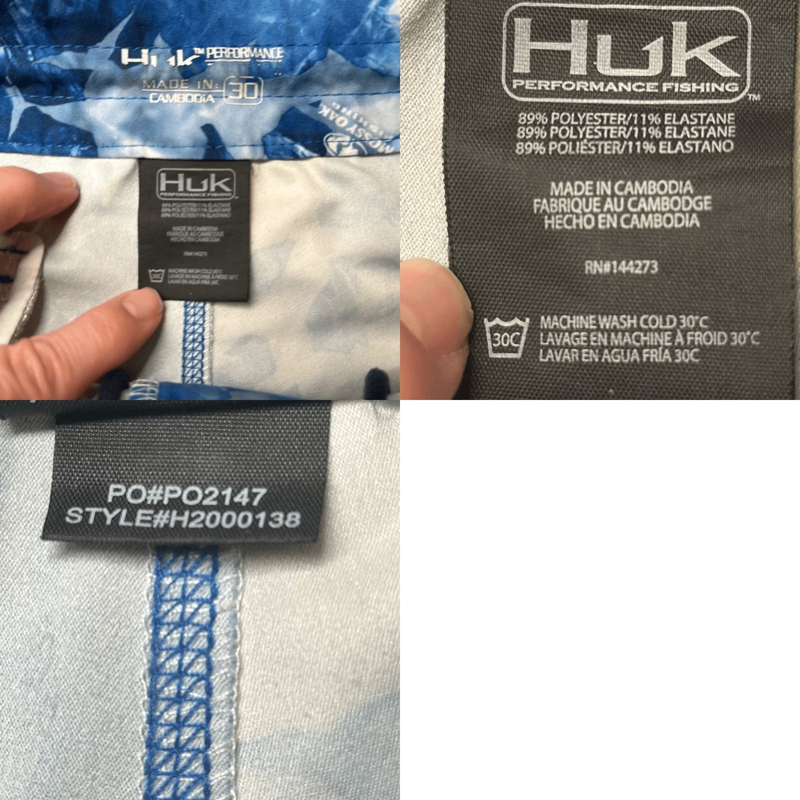 Vintage Huk Pursuit Mossy Oak Fracture Boardshort Men's 30 Blue H2000138 Boardshorts Size US 30 / EU 46 - 8 Thumbnail