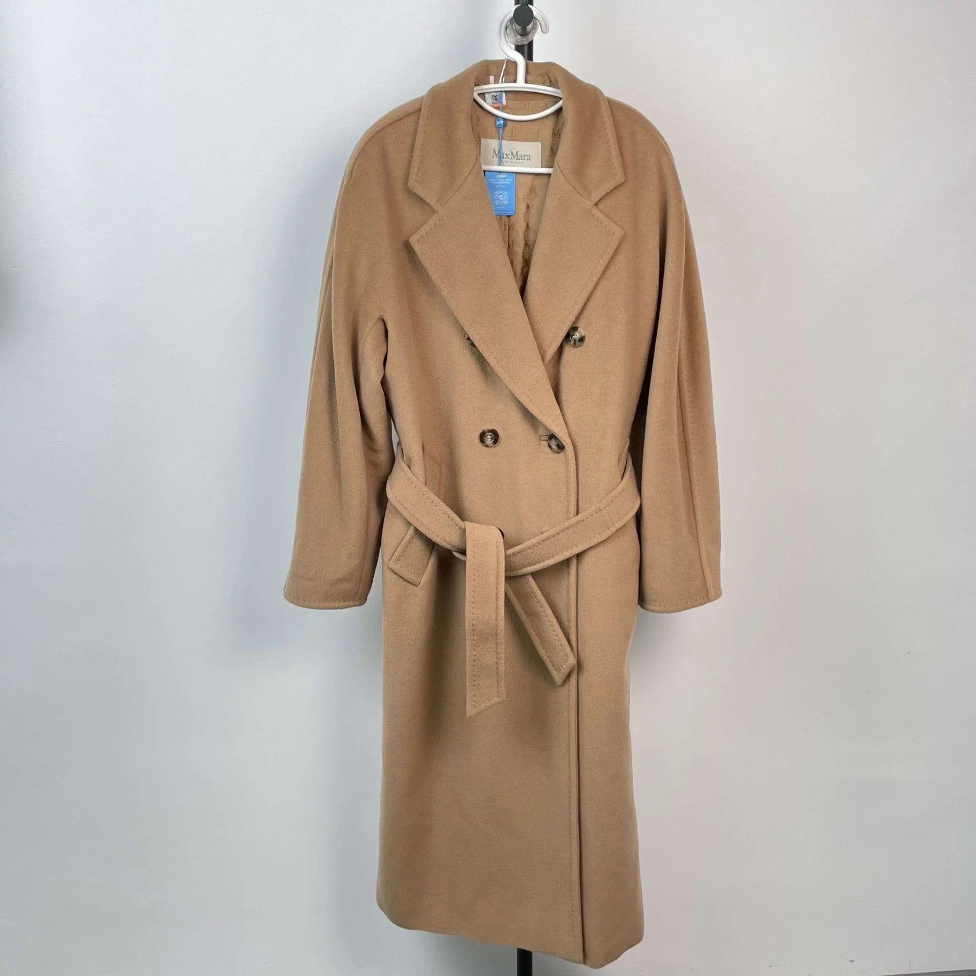 MaxMara 101801 Wool Coat 42 Tan