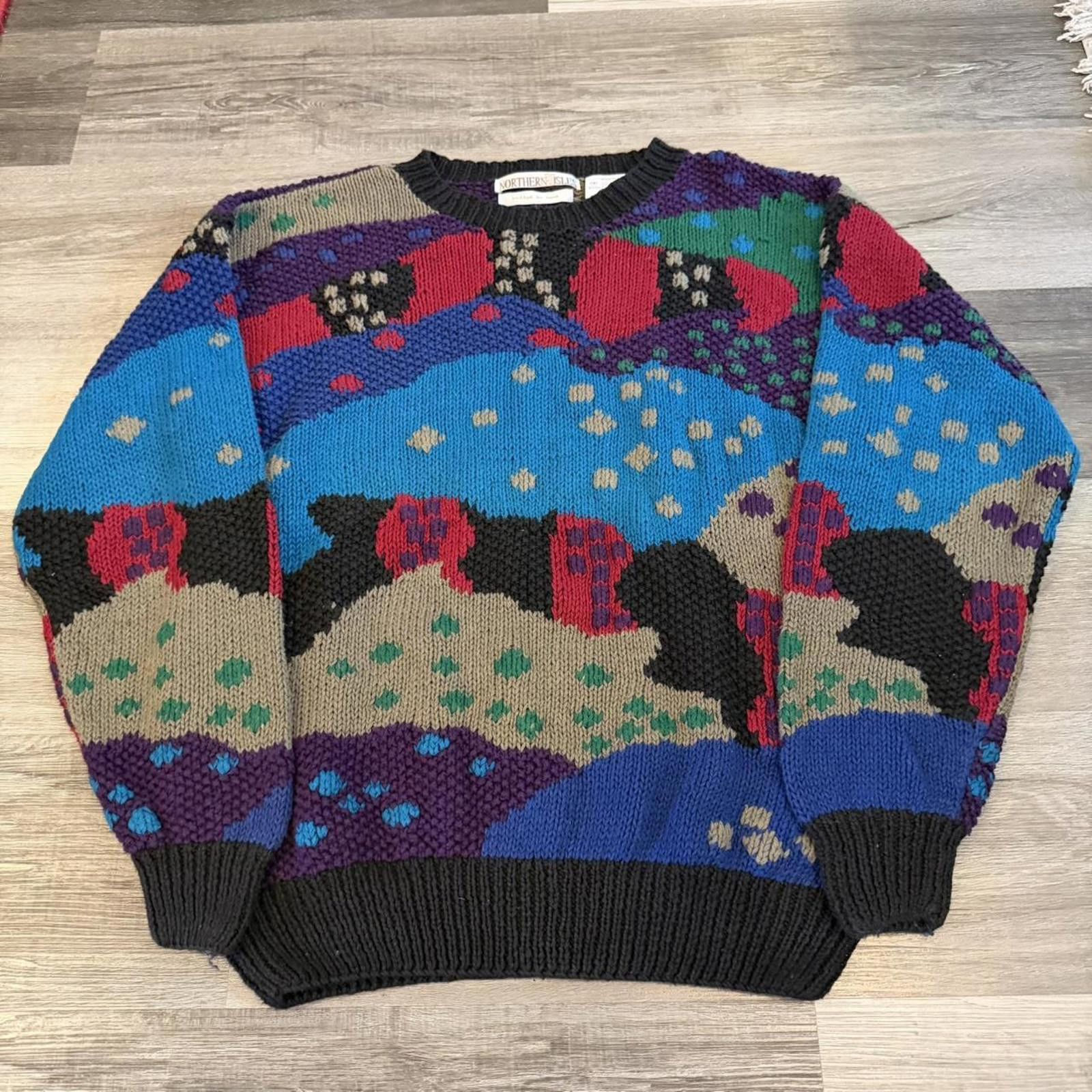 Northern Isles vintage northern isles hand knit sweater 90s M/L hand knit Size US M / EU 48-50 / 2 - 2 Thumbnail