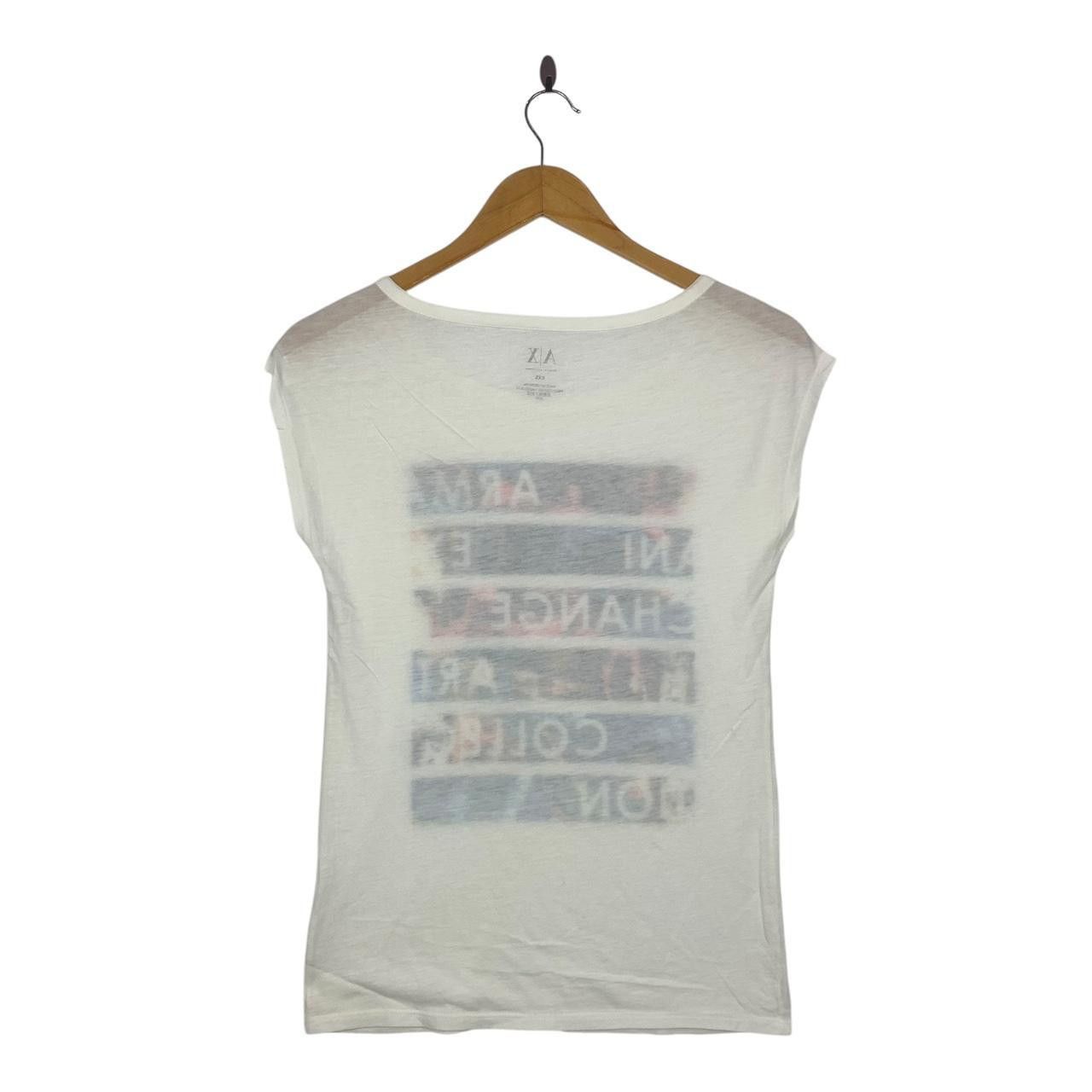 Armani Exchange ARMANI EXCHANGE Art Collection Fragmented Text Tee Shirt Top Size XXS / US 00 / IT 34 - 4 Thumbnail